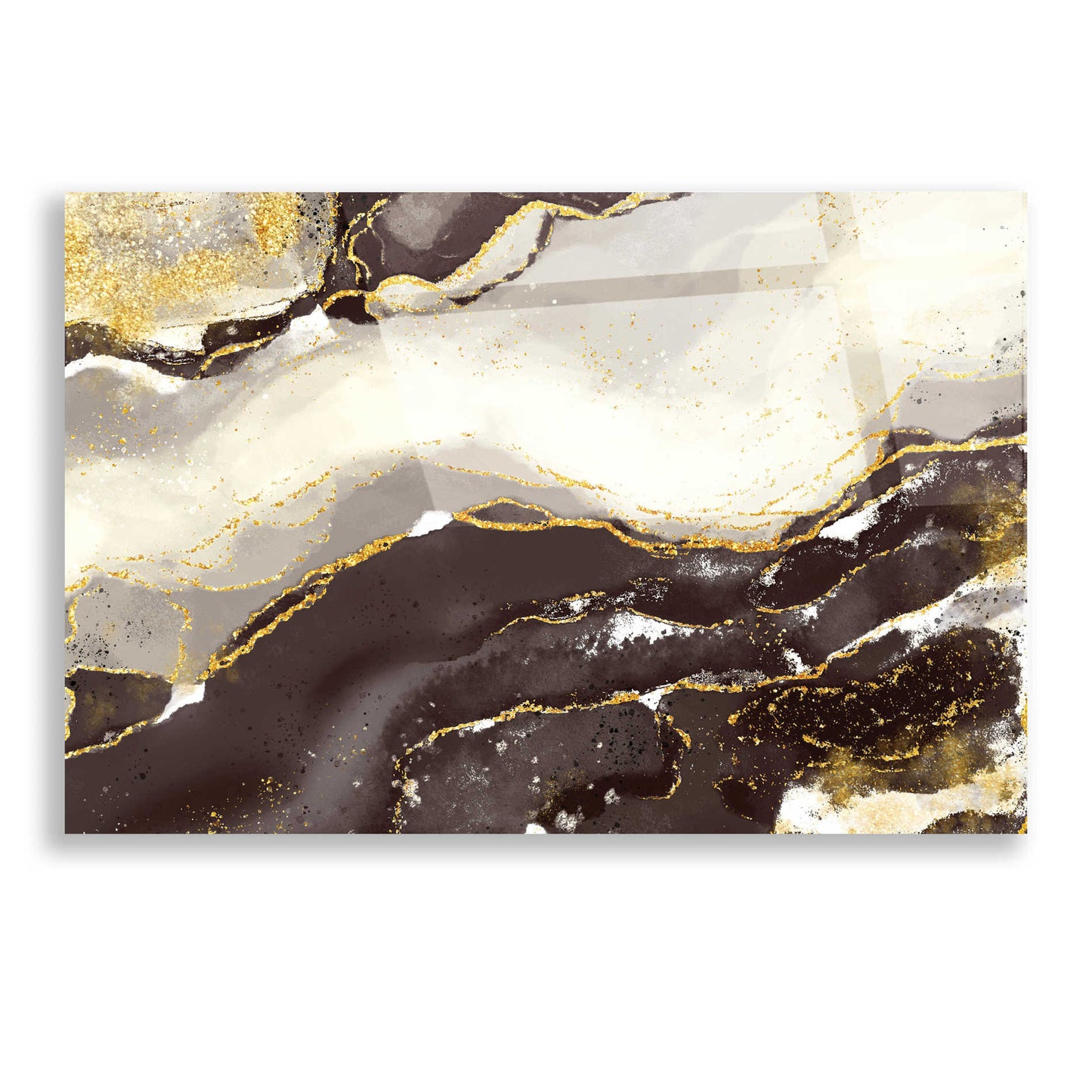 Epic Art 'Bisque Glimmer' by Delores Naskrent, Acrylic Glass Wall Art