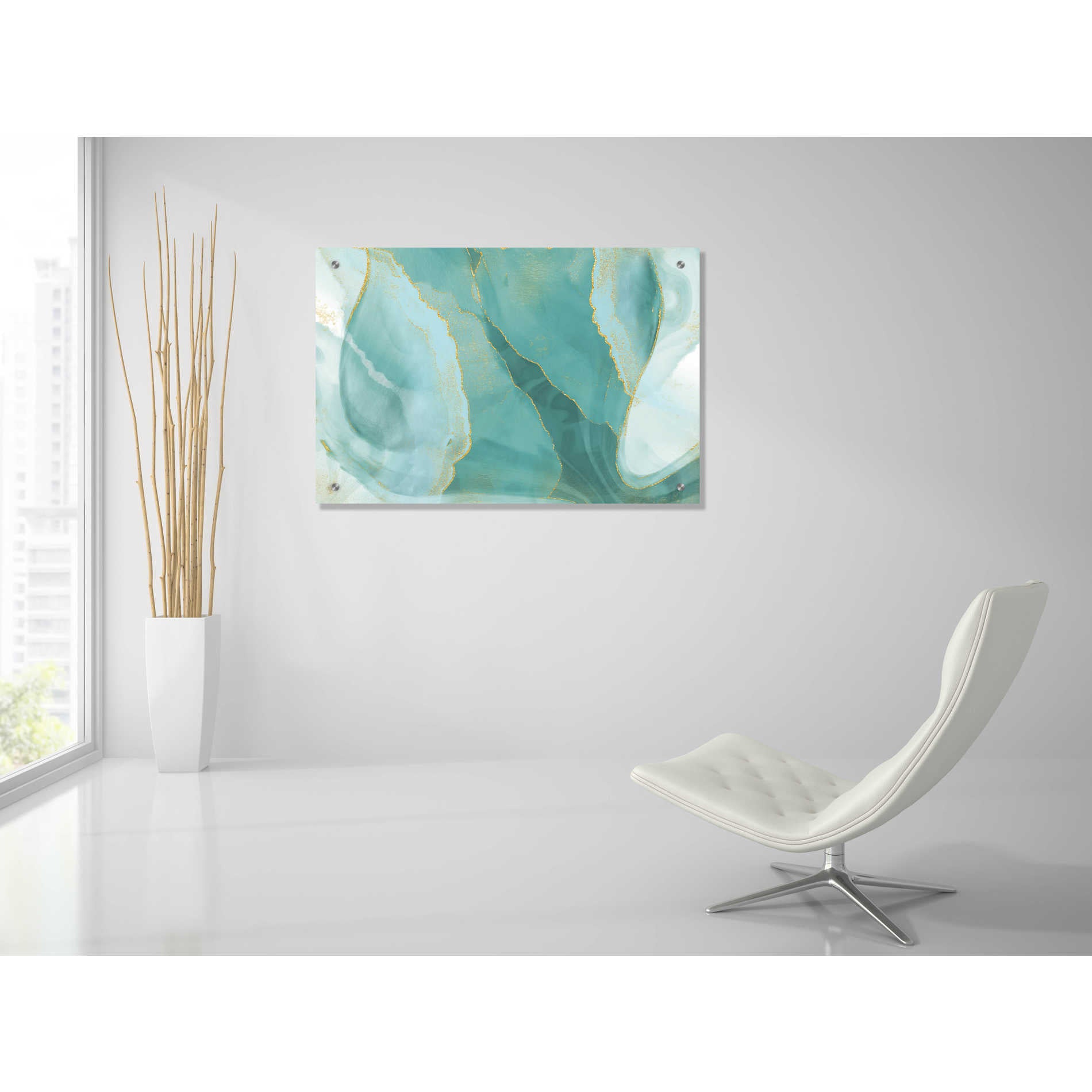 Epic Art 'Shallow Pond' by Delores Naskrent, Acrylic Glass Wall Art,36x24