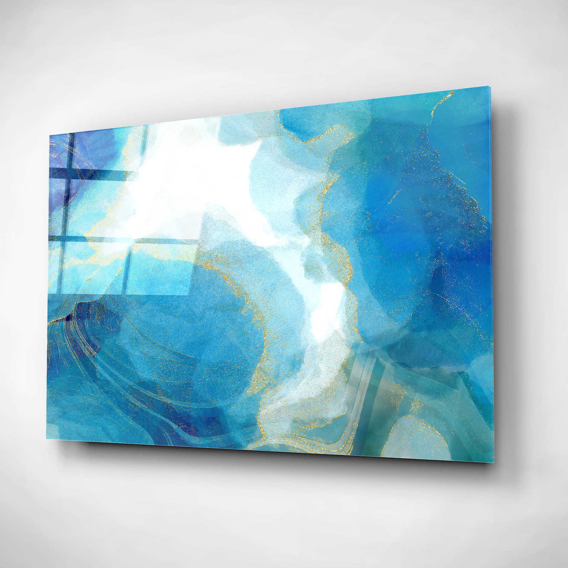 Epic Art 'Partly Cloudy' by Delores Naskrent, Acrylic Glass Wall Art,16x12