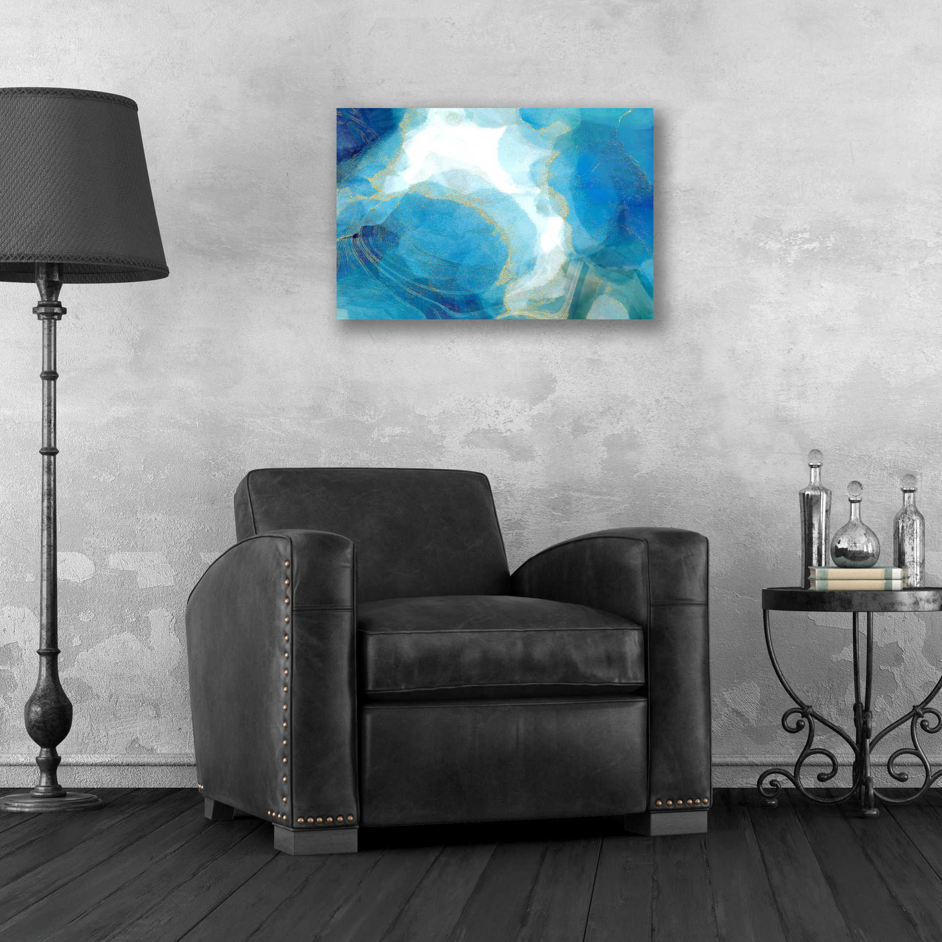 Epic Art 'Partly Cloudy' by Delores Naskrent, Acrylic Glass Wall Art,24x16