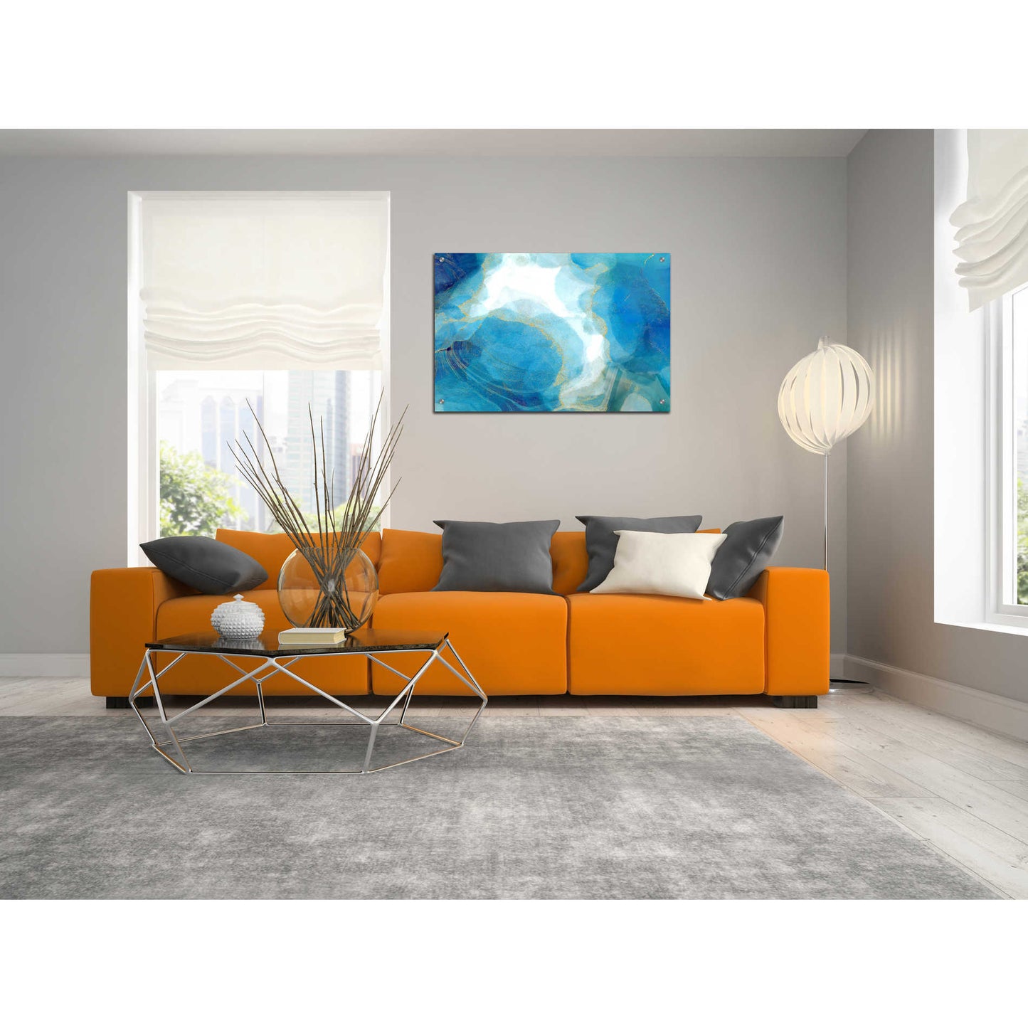 Epic Art 'Partly Cloudy' by Delores Naskrent, Acrylic Glass Wall Art,36x24