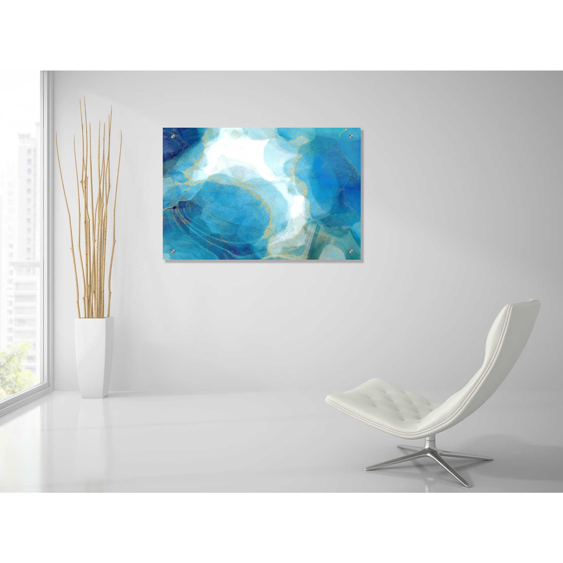 Epic Art 'Partly Cloudy' by Delores Naskrent, Acrylic Glass Wall Art,36x24