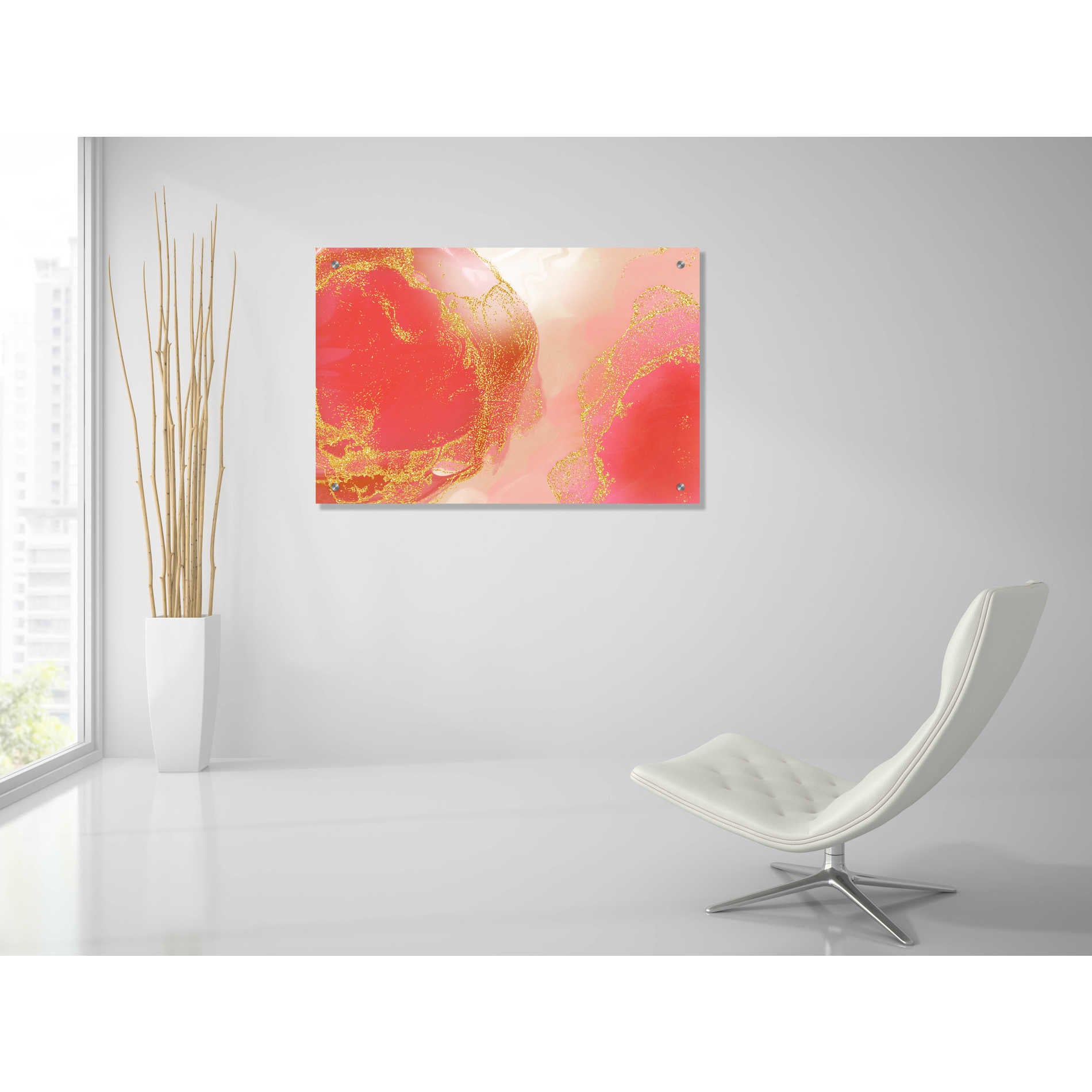 Epic Art 'Pink Dogwood' by Delores Naskrent, Acrylic Glass Wall Art,36x24