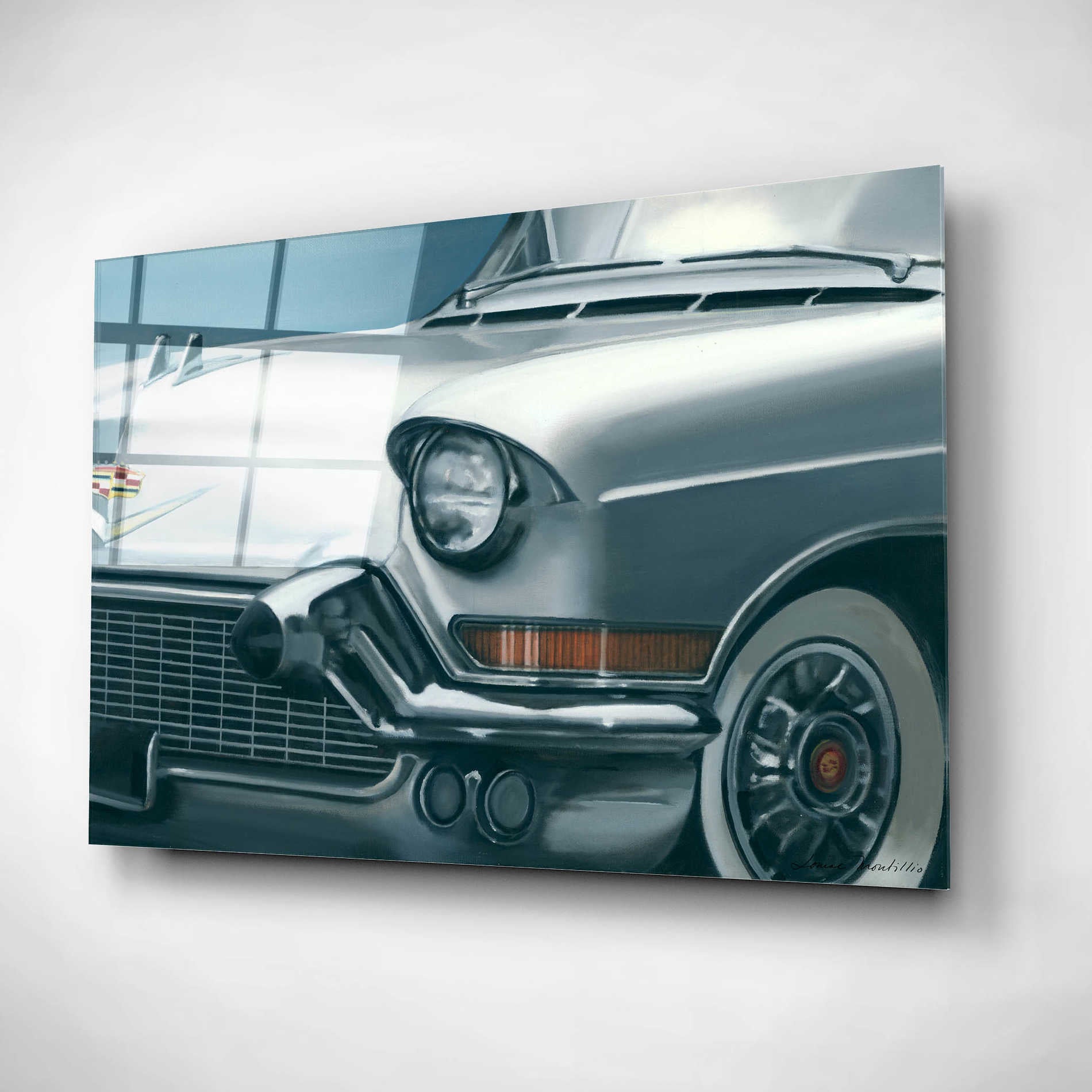 Epic Art 'Vintage Silver Caddy' by Louise Montillio, Acrylic Glass Wall Art,16x12