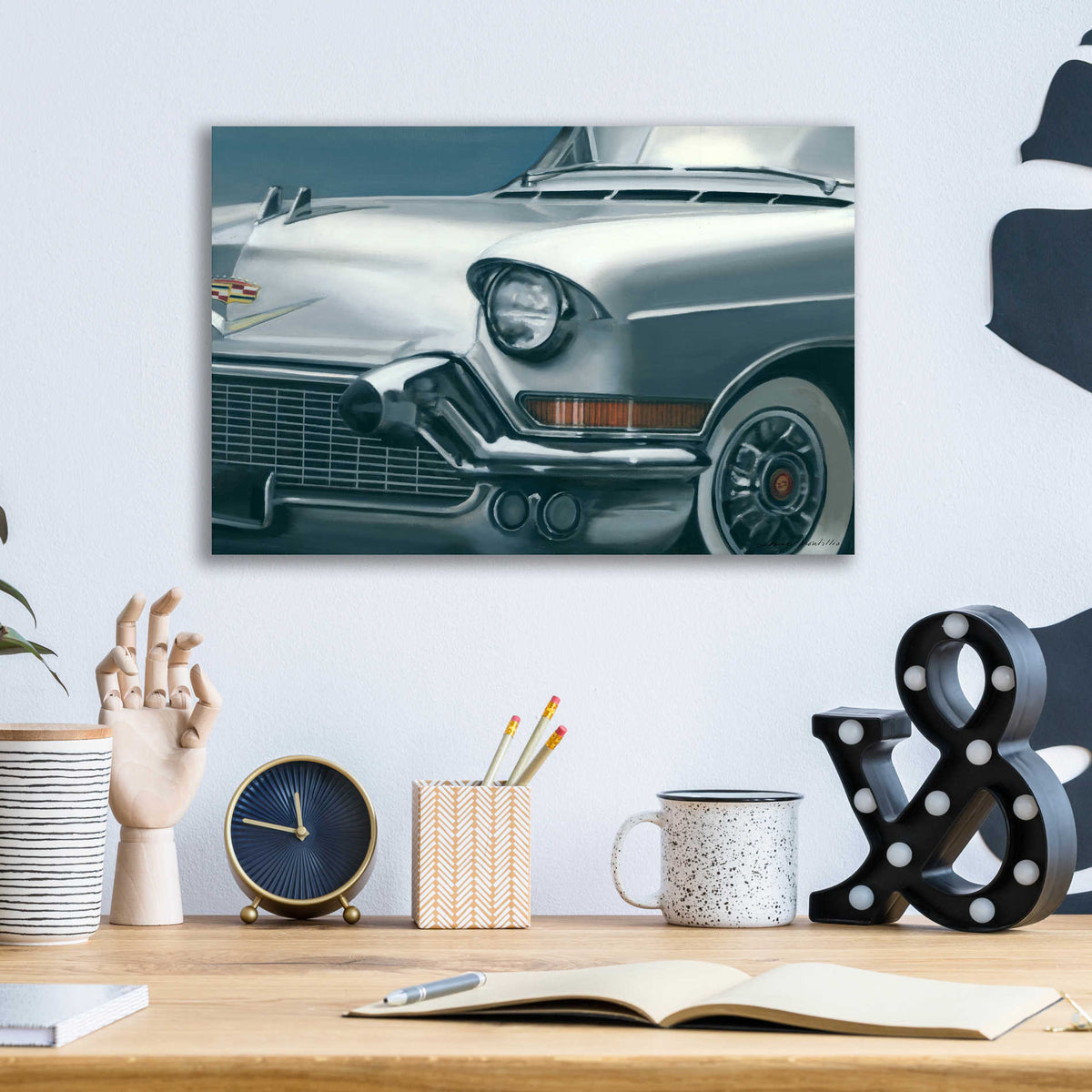 Epic Art 'Vintage Silver Caddy' by Louise Montillio, Acrylic Glass Wall Art,16x12