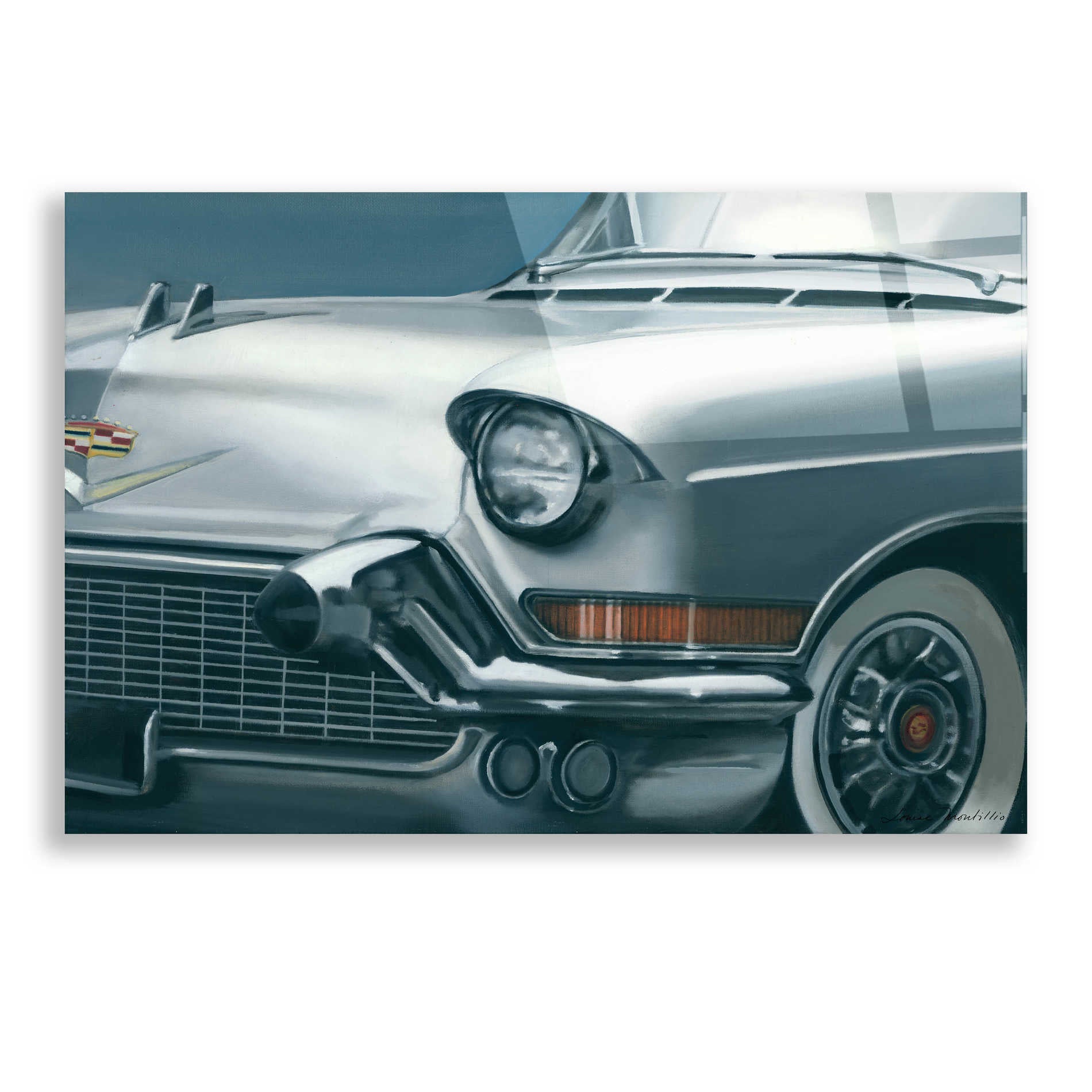Epic Art 'Vintage Silver Caddy' by Louise Montillio, Acrylic Glass Wall Art,24x16
