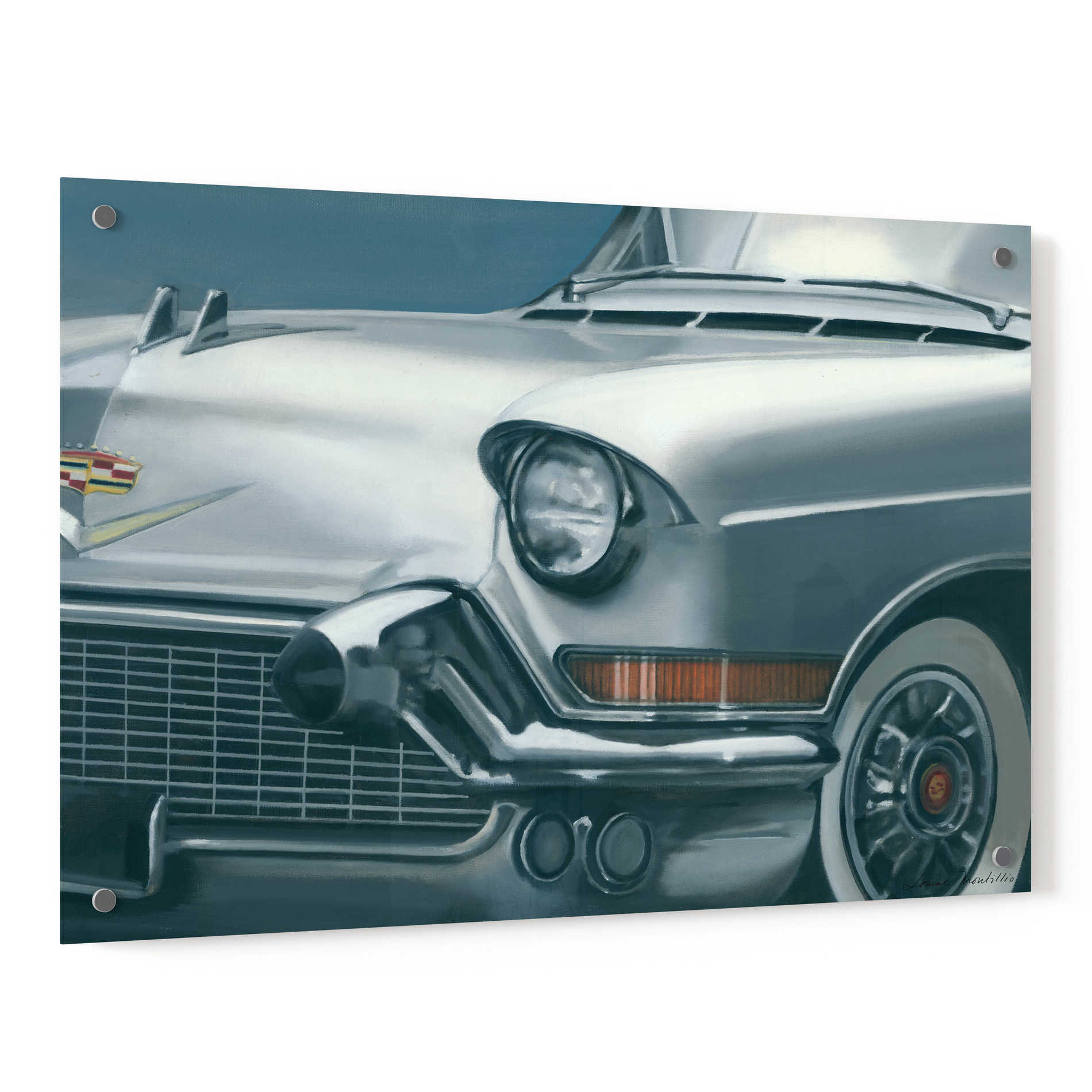 Epic Art 'Vintage Silver Caddy' by Louise Montillio, Acrylic Glass Wall Art,36x24