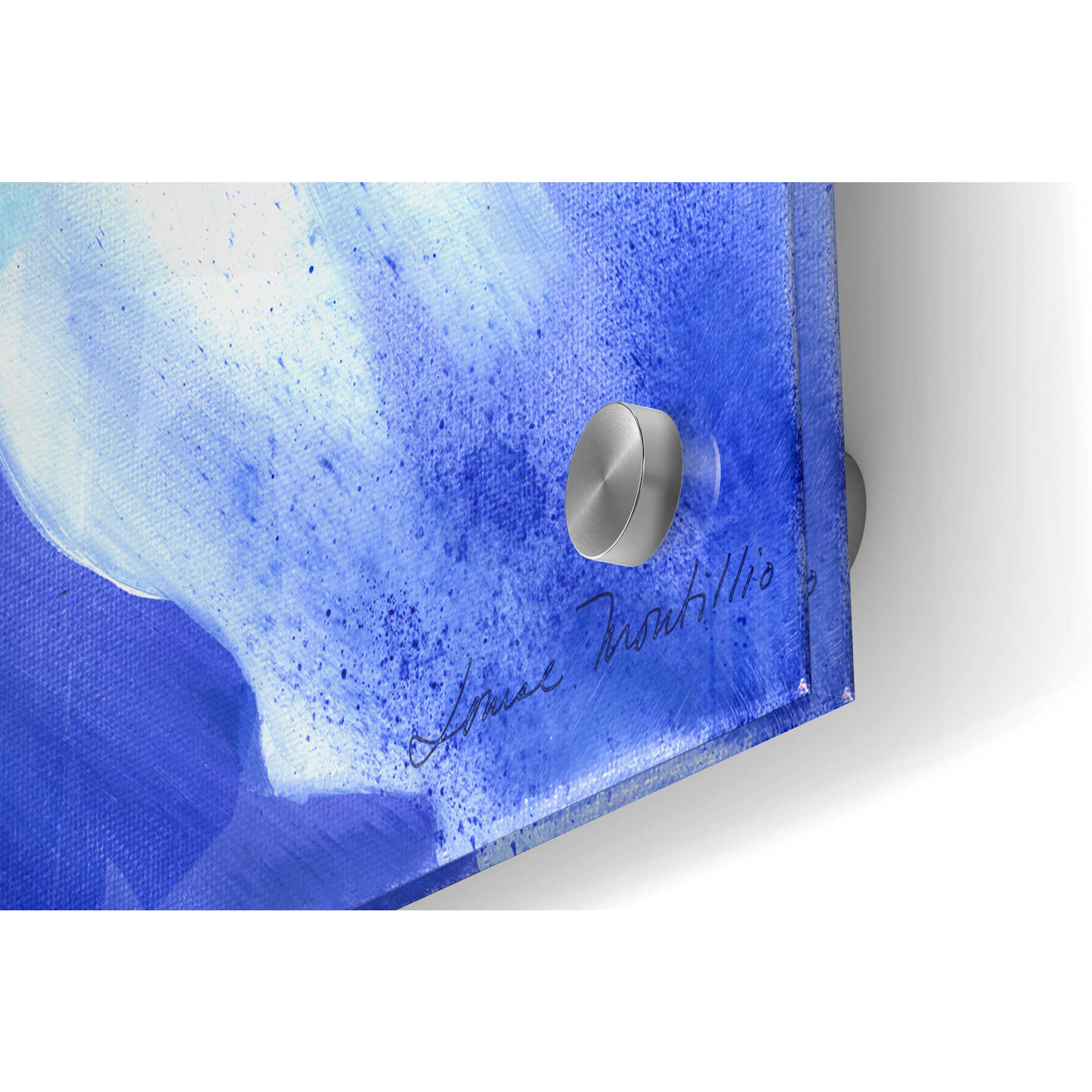 Epic Art 'Pansy Splash' by Louise Montillio, Acrylic Glass Wall Art,36x24