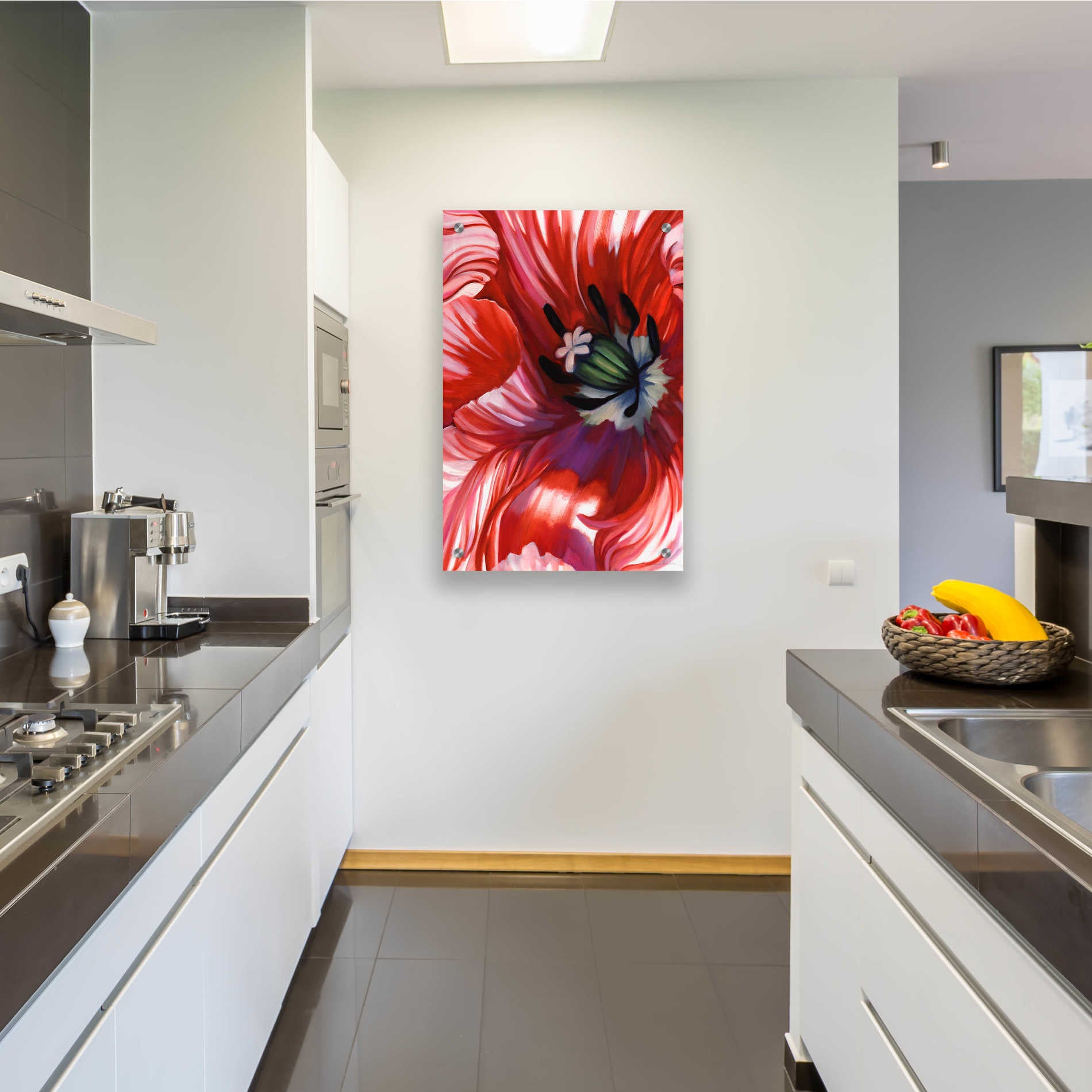 Epic Art 'Swashbuckler Poppy' by Louise Montillio, Acrylic Glass Wall Art,24x36