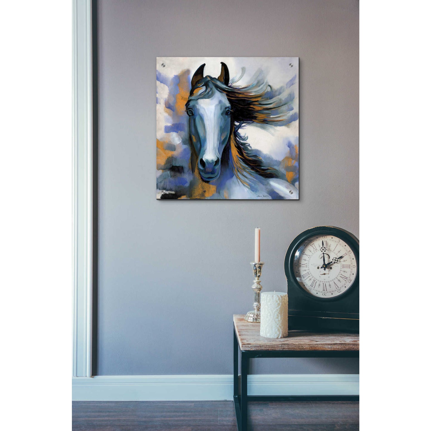 Epic Art 'Wild Blues' by Louise Montillio, Acrylic Glass Wall Art,24x24