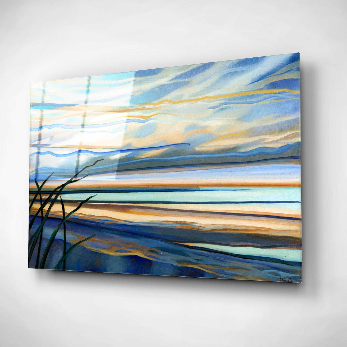 Epic Art 'Shorelines' by Louise Montillio, Acrylic Glass Wall Art,24x16