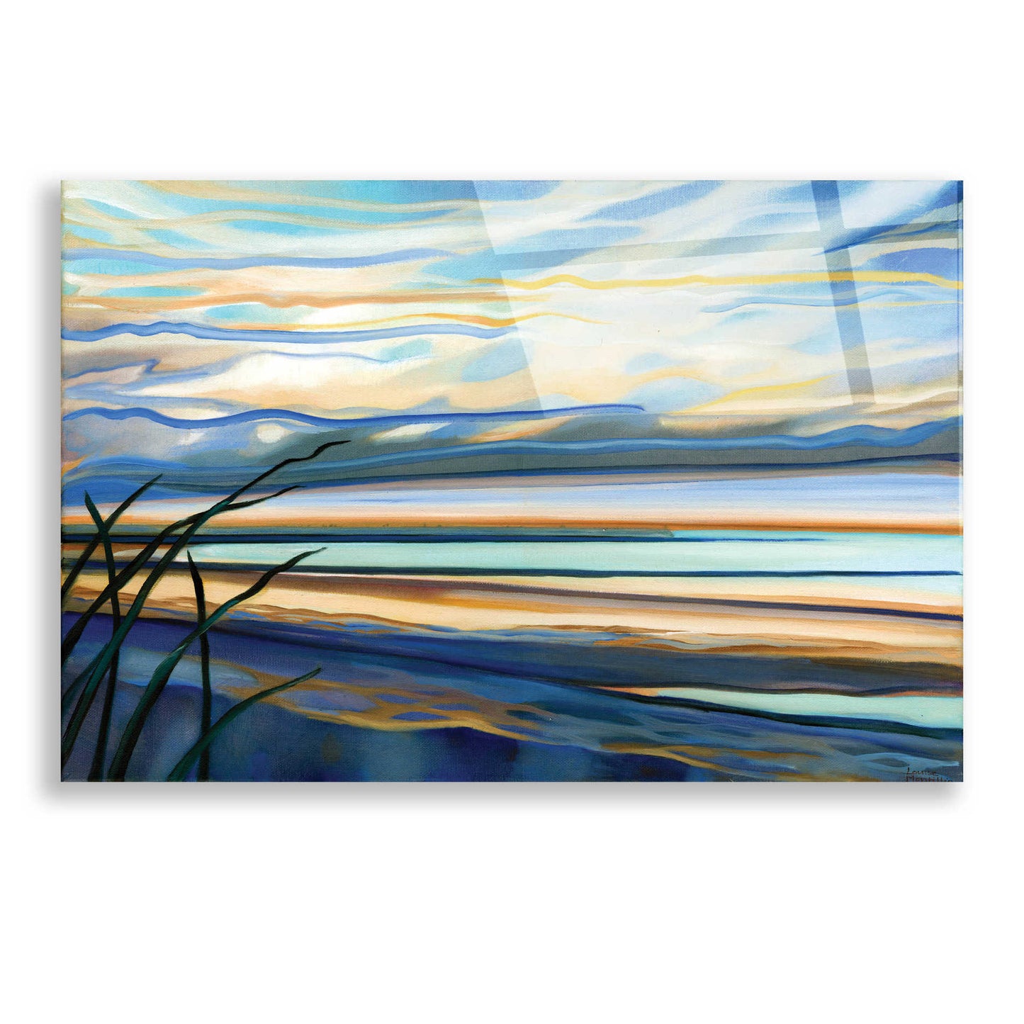 Epic Art 'Shorelines' by Louise Montillio, Acrylic Glass Wall Art,24x16