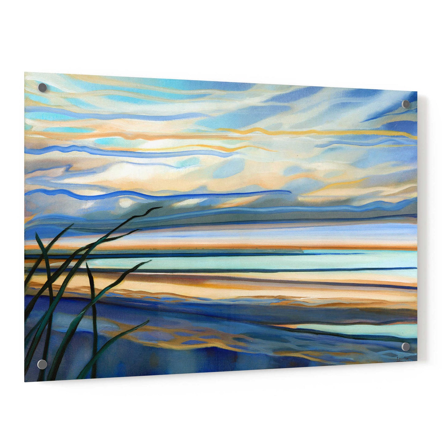 Epic Art 'Shorelines' by Louise Montillio, Acrylic Glass Wall Art,36x24