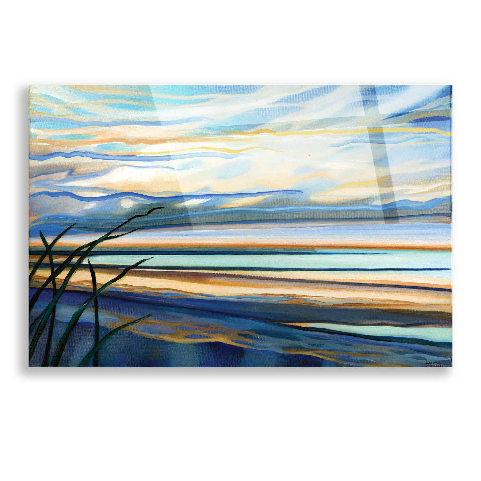 Epic Art 'Shorelines' by Louise Montillio, Acrylic Glass Wall Art