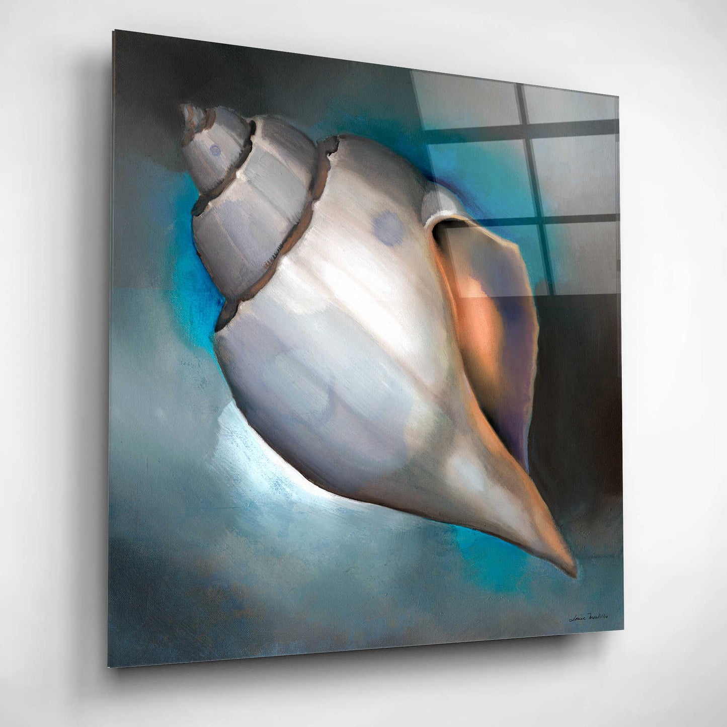 Epic Art 'Sea Shell Glow' by Louise Montillio, Acrylic Glass Wall Art,12x12