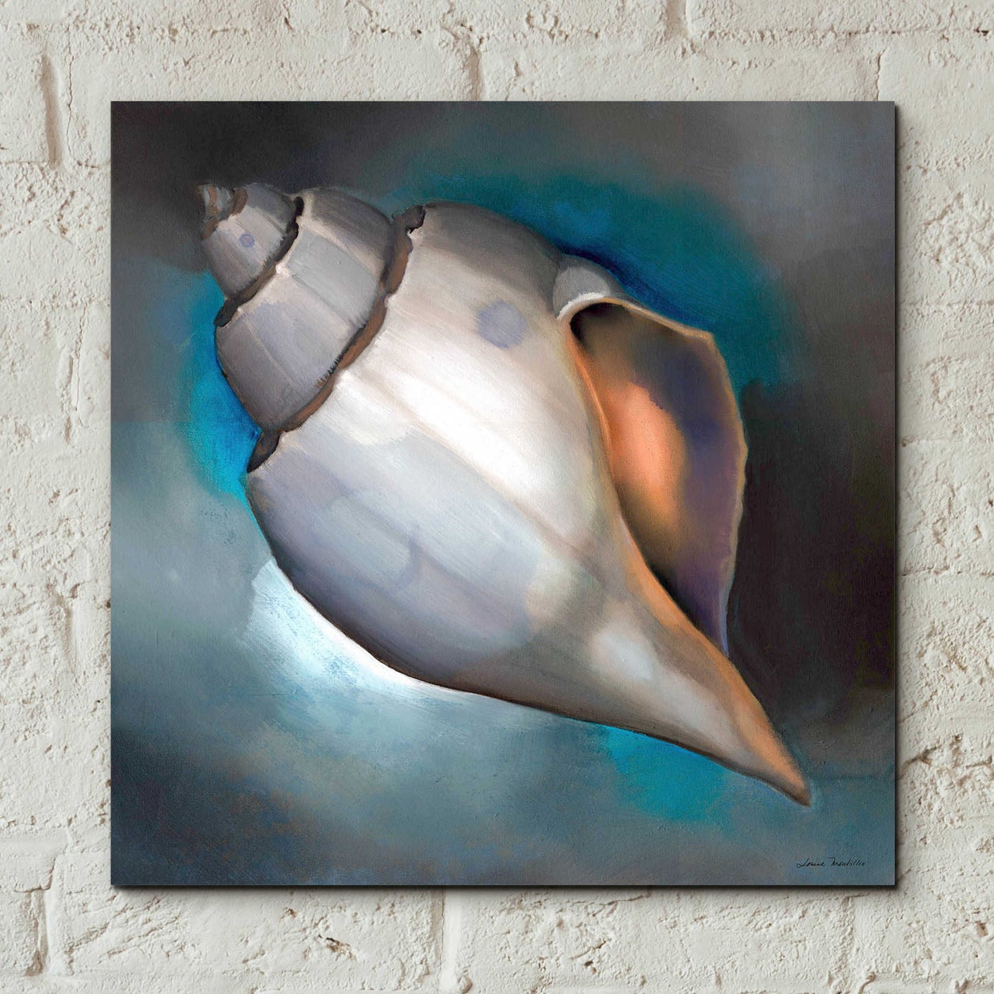 Epic Art 'Sea Shell Glow' by Louise Montillio, Acrylic Glass Wall Art,12x12
