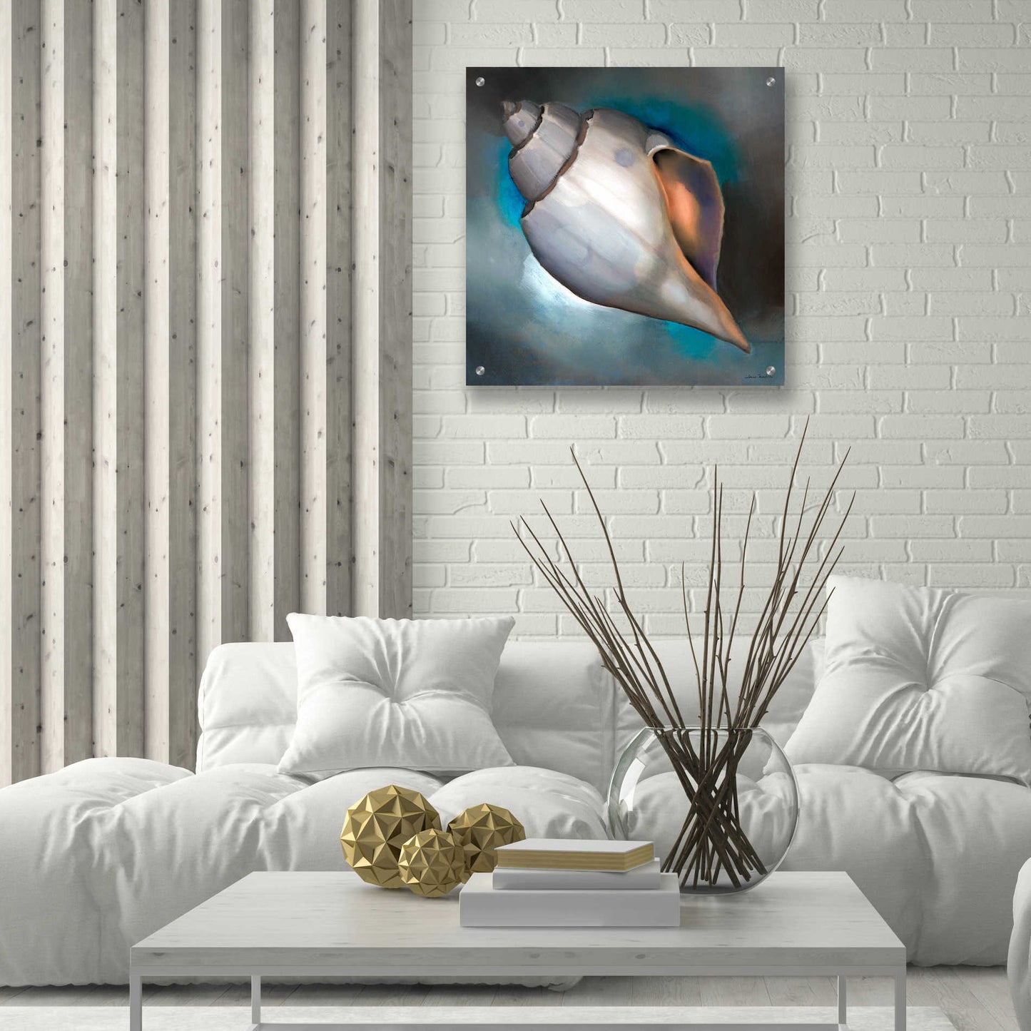 Epic Art 'Sea Shell Glow' by Louise Montillio, Acrylic Glass Wall Art,24x24
