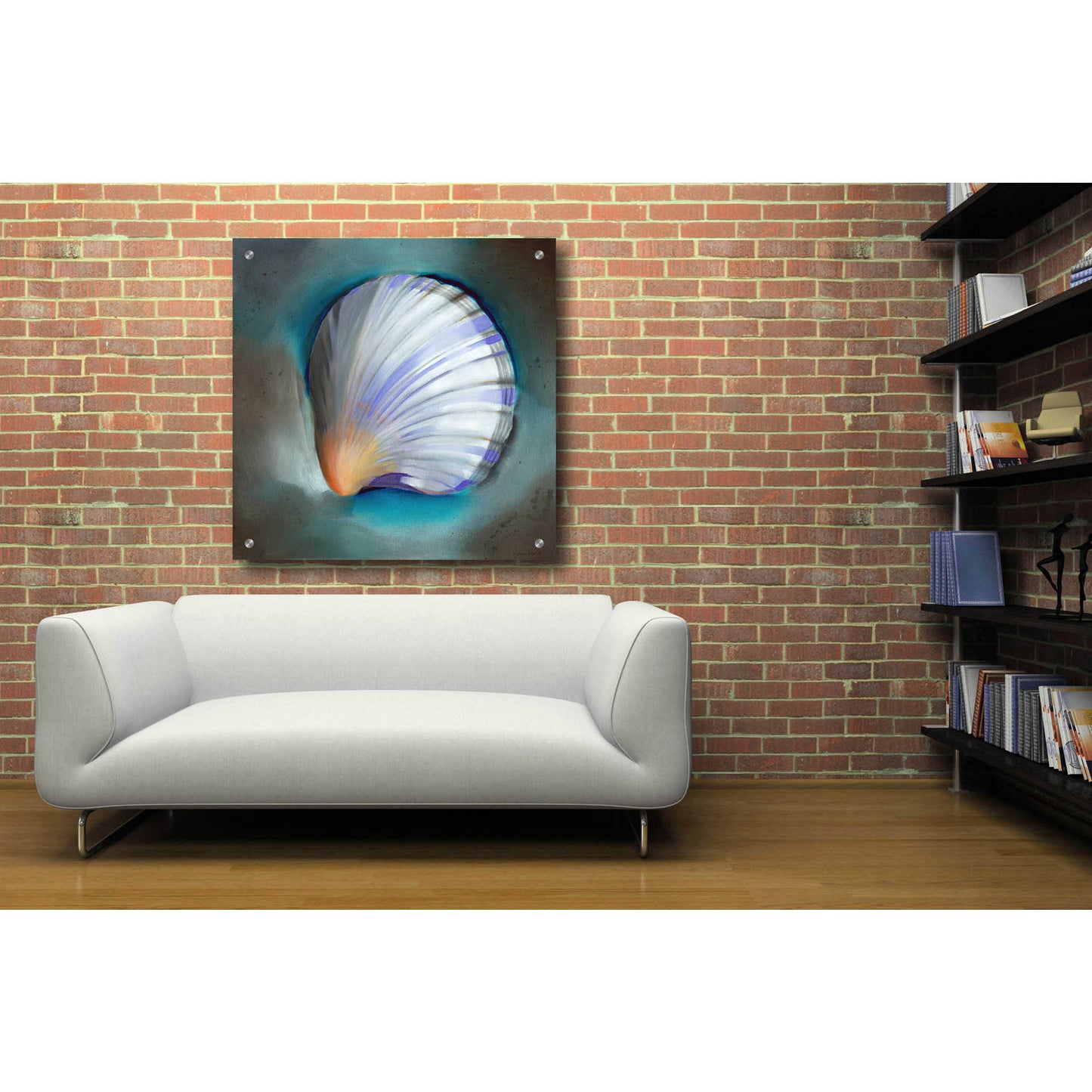 Epic Art 'Clam Shell Glow' by Louise Montillio, Acrylic Glass Wall Art,36x36