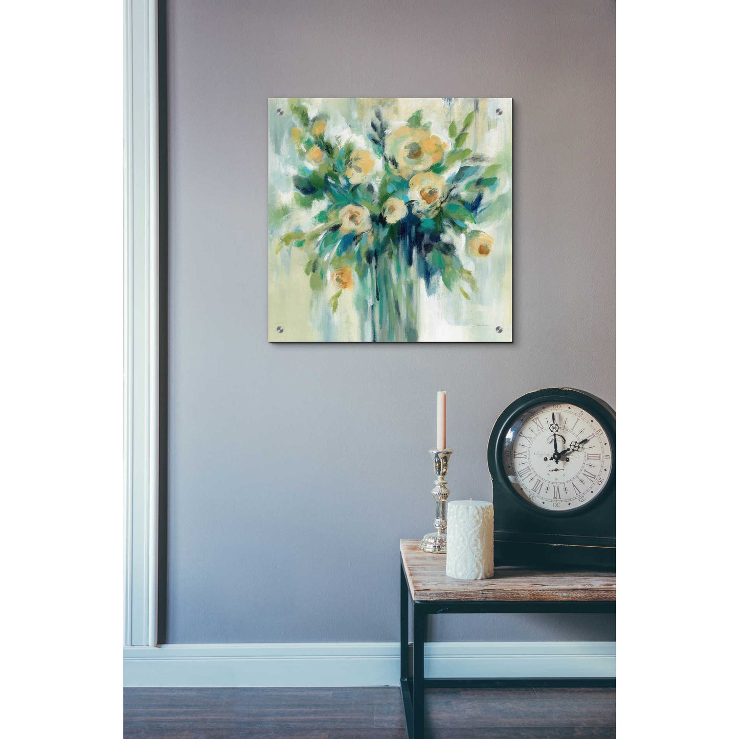 Epic Art 'Vase of Flowers' by Silvia Vassileva, Acrylic Glass Wall Art,24x24