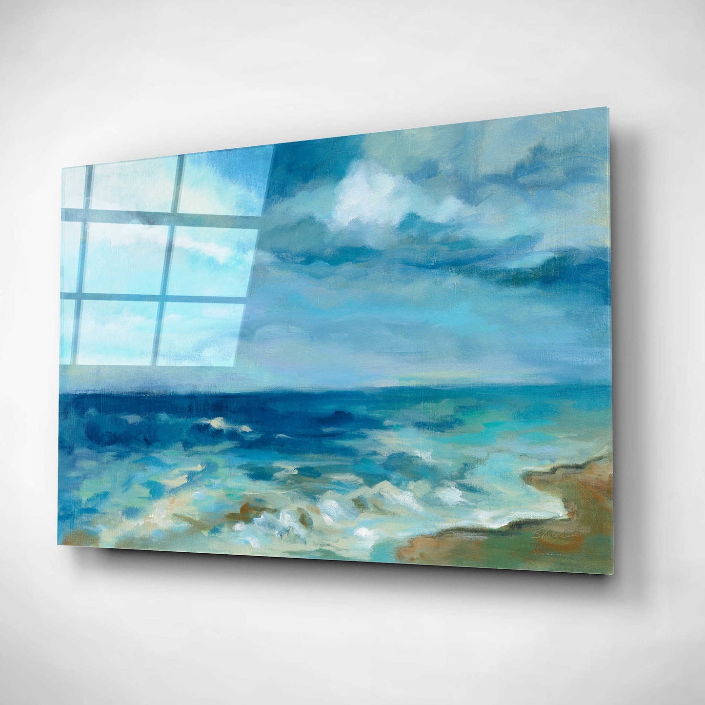 Epic Art 'Ocean Waves' by Silvia Vassileva, Acrylic Glass Wall Art,16x12