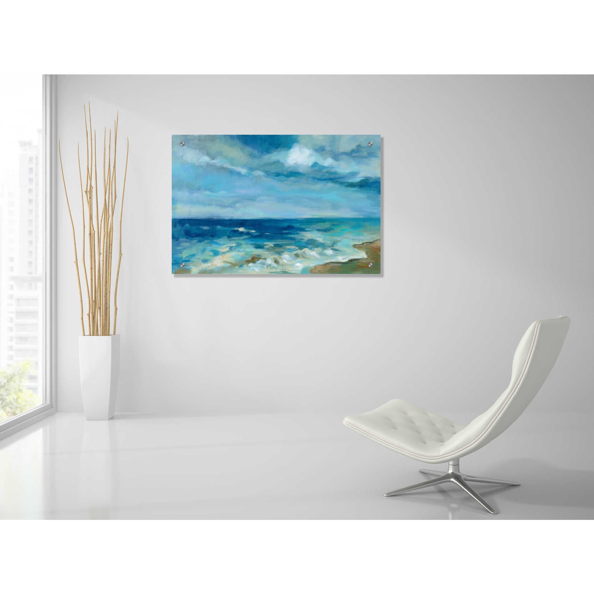 Epic Art 'Ocean Waves' by Silvia Vassileva, Acrylic Glass Wall Art,36x24