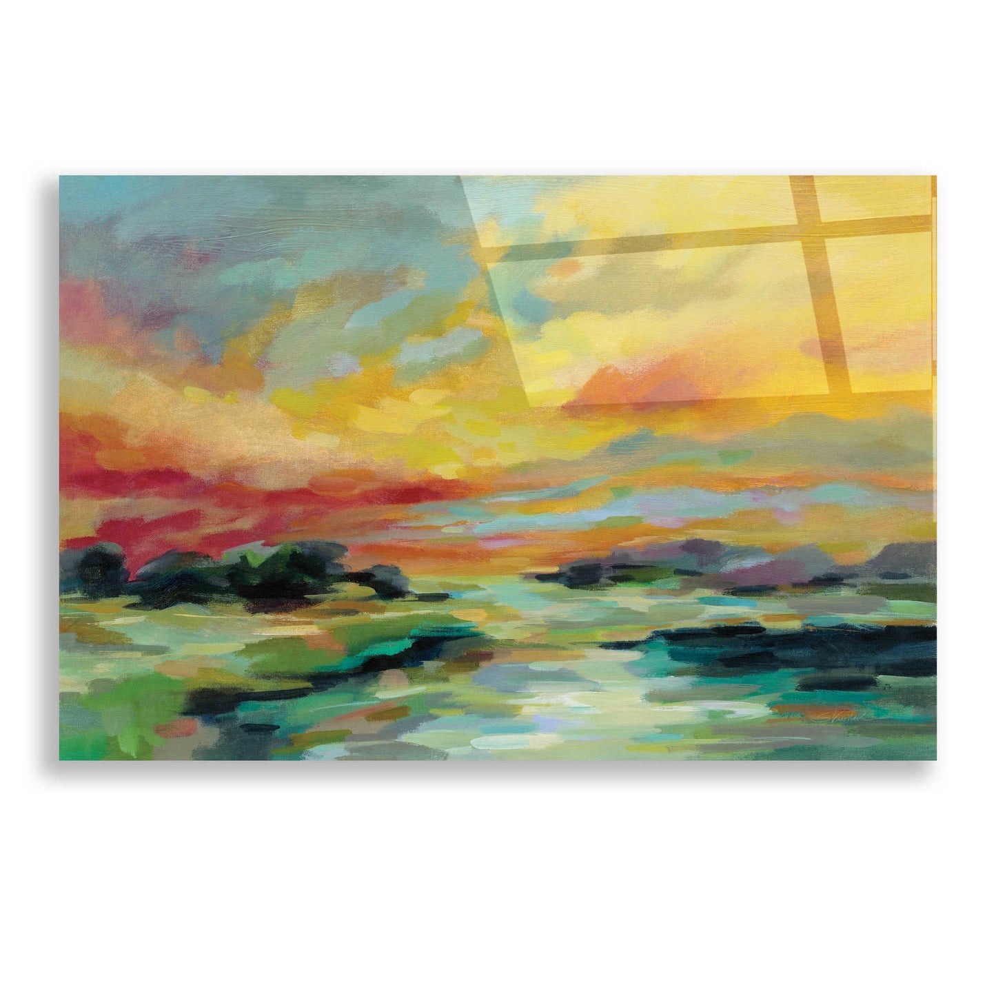 Epic Art 'July Sunset' by Silvia Vassileva, Acrylic Glass Wall Art,24x16