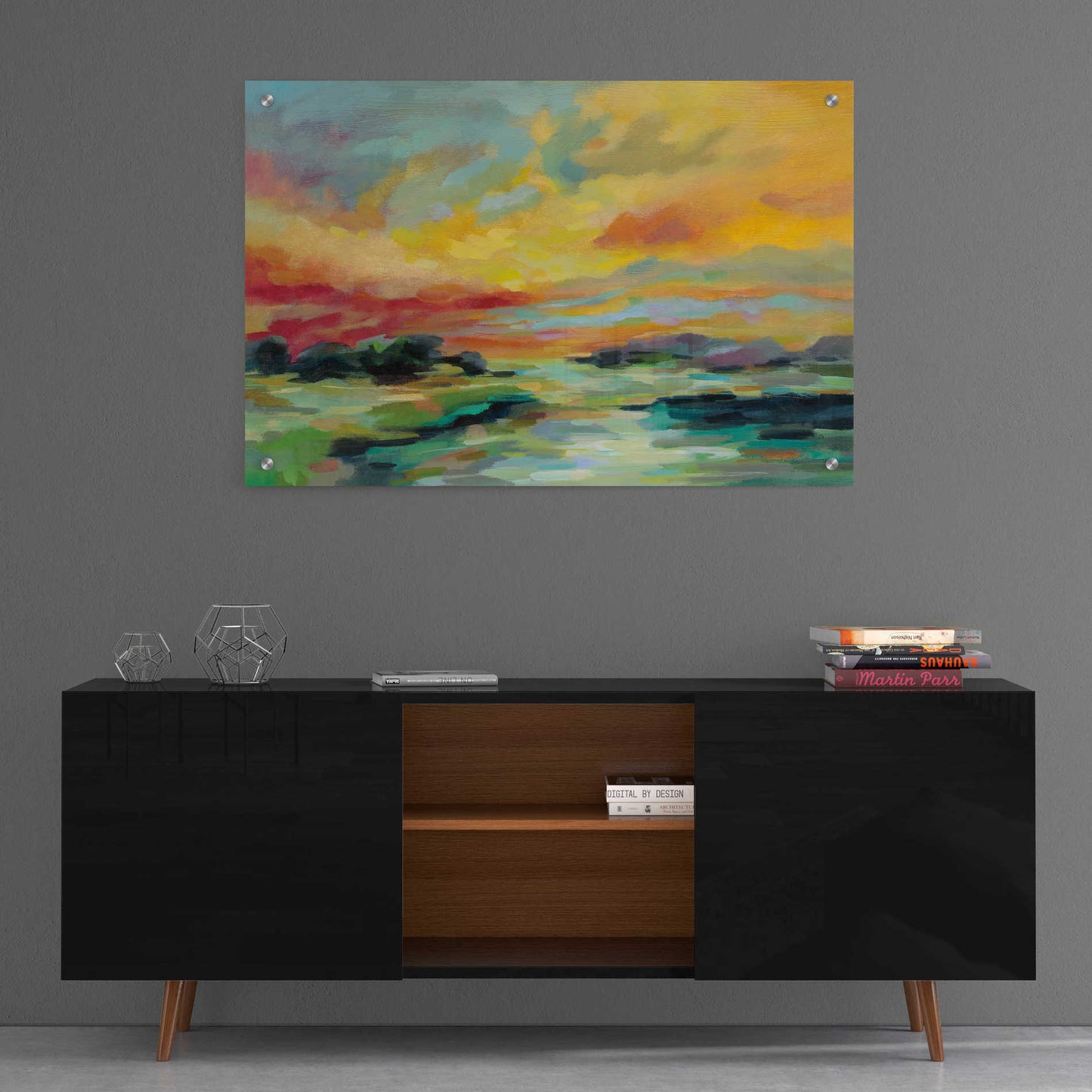 Epic Art 'July Sunset' by Silvia Vassileva, Acrylic Glass Wall Art,36x24