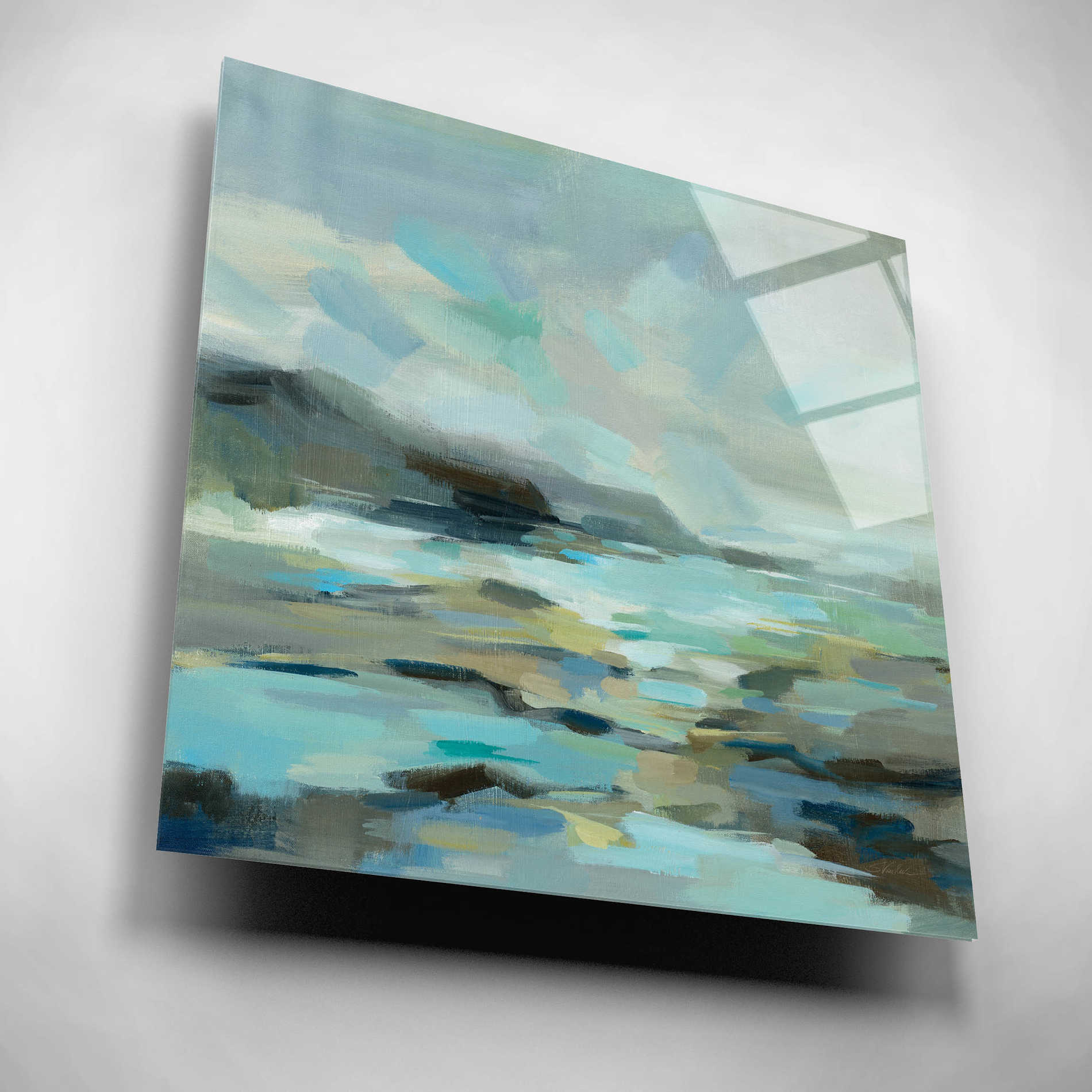 Epic Art 'Blue Lagoon' by Silvia Vassileva, Acrylic Glass Wall Art,12x12