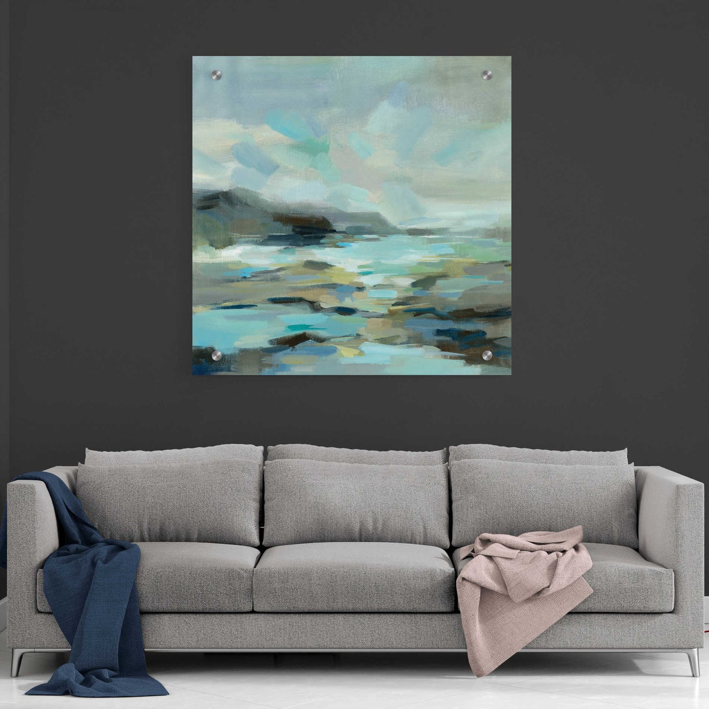 Epic Art 'Blue Lagoon' by Silvia Vassileva, Acrylic Glass Wall Art,36x36