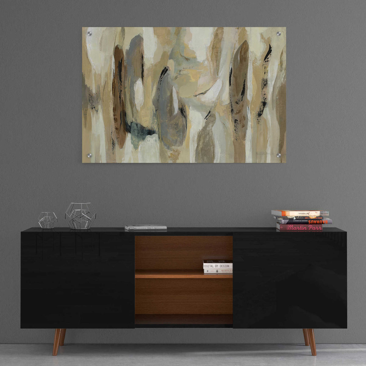 Epic Art 'Fluidity Neutral' by Silvia Vassileva, Acrylic Glass Wall Art,36x24