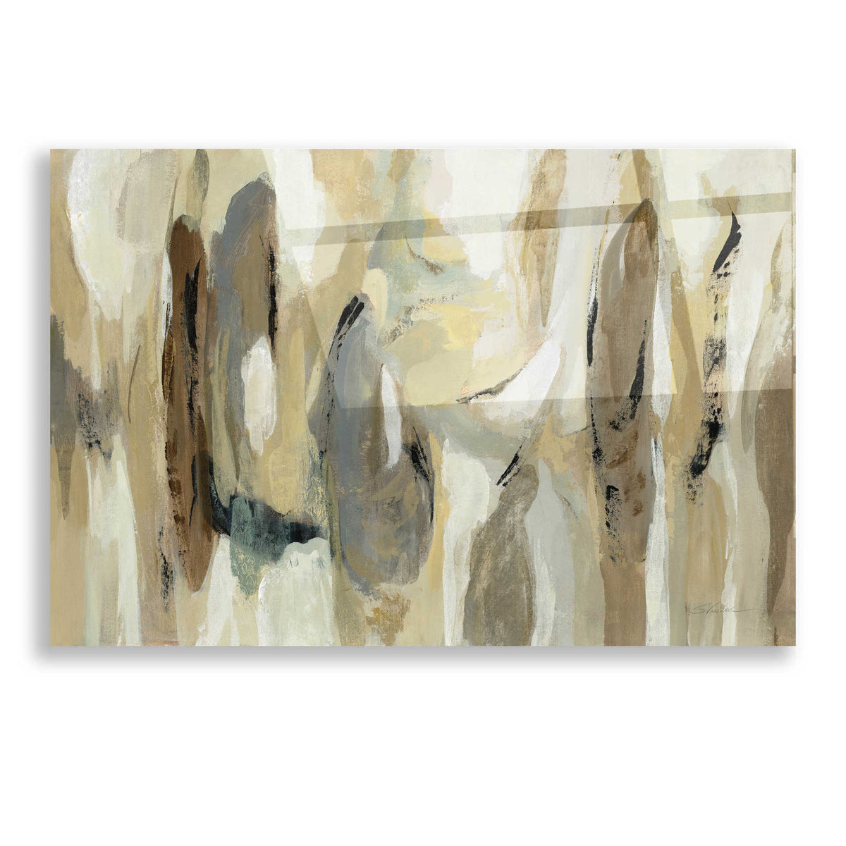 Epic Art 'Fluidity Neutral' by Silvia Vassileva, Acrylic Glass Wall Art