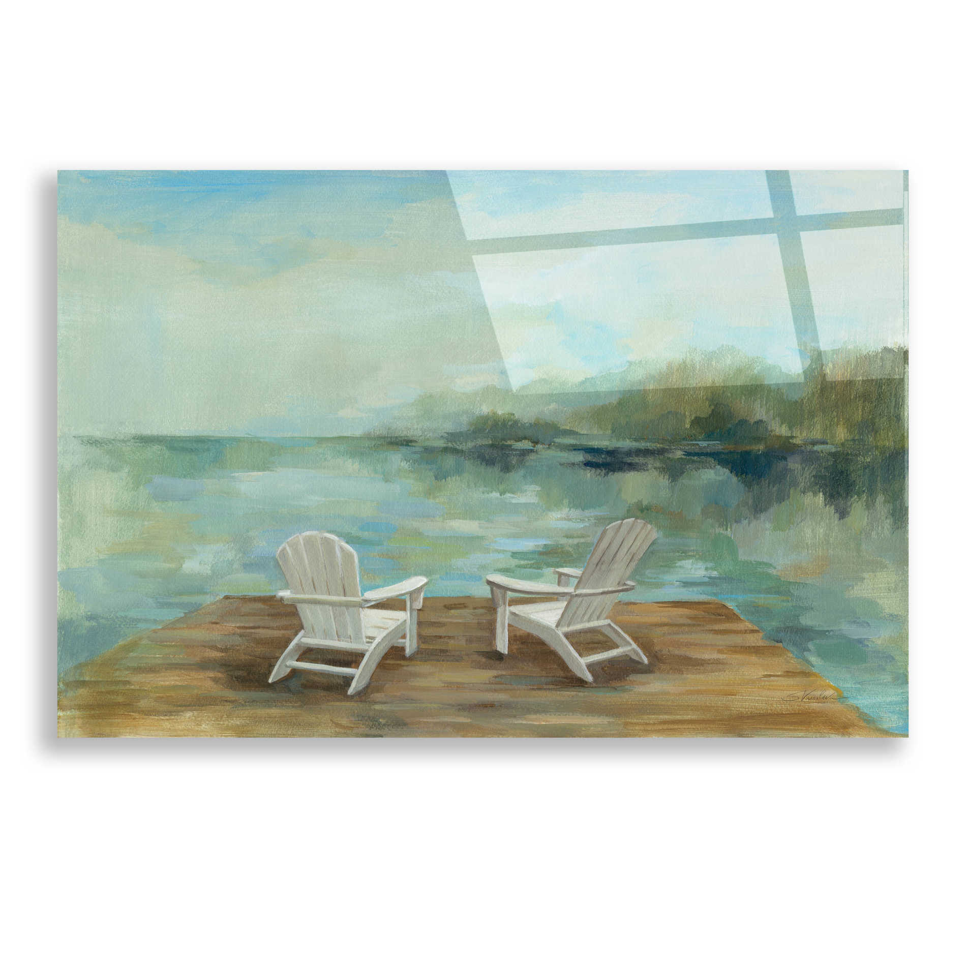 Epic Art 'Lakeside Retreat I no Wood' by Silvia Vassileva, Acrylic Glass Wall Art,24x16