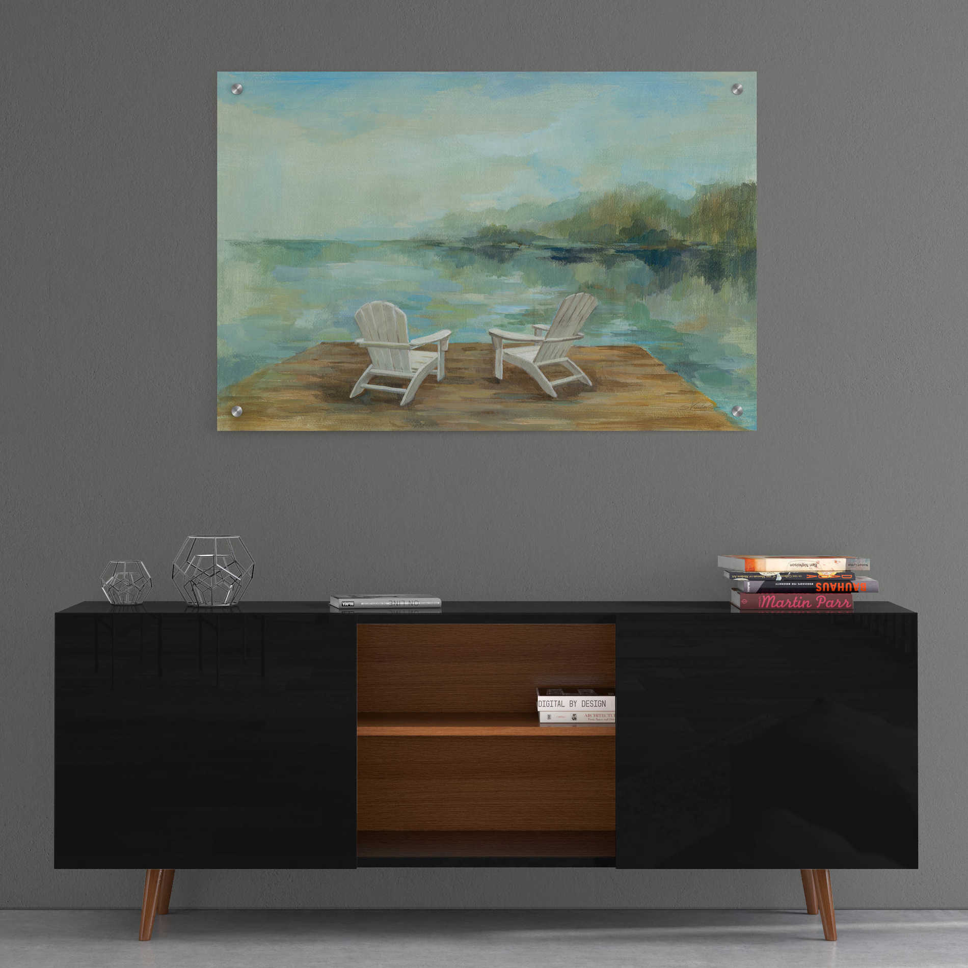 Epic Art 'Lakeside Retreat I no Wood' by Silvia Vassileva, Acrylic Glass Wall Art,36x24