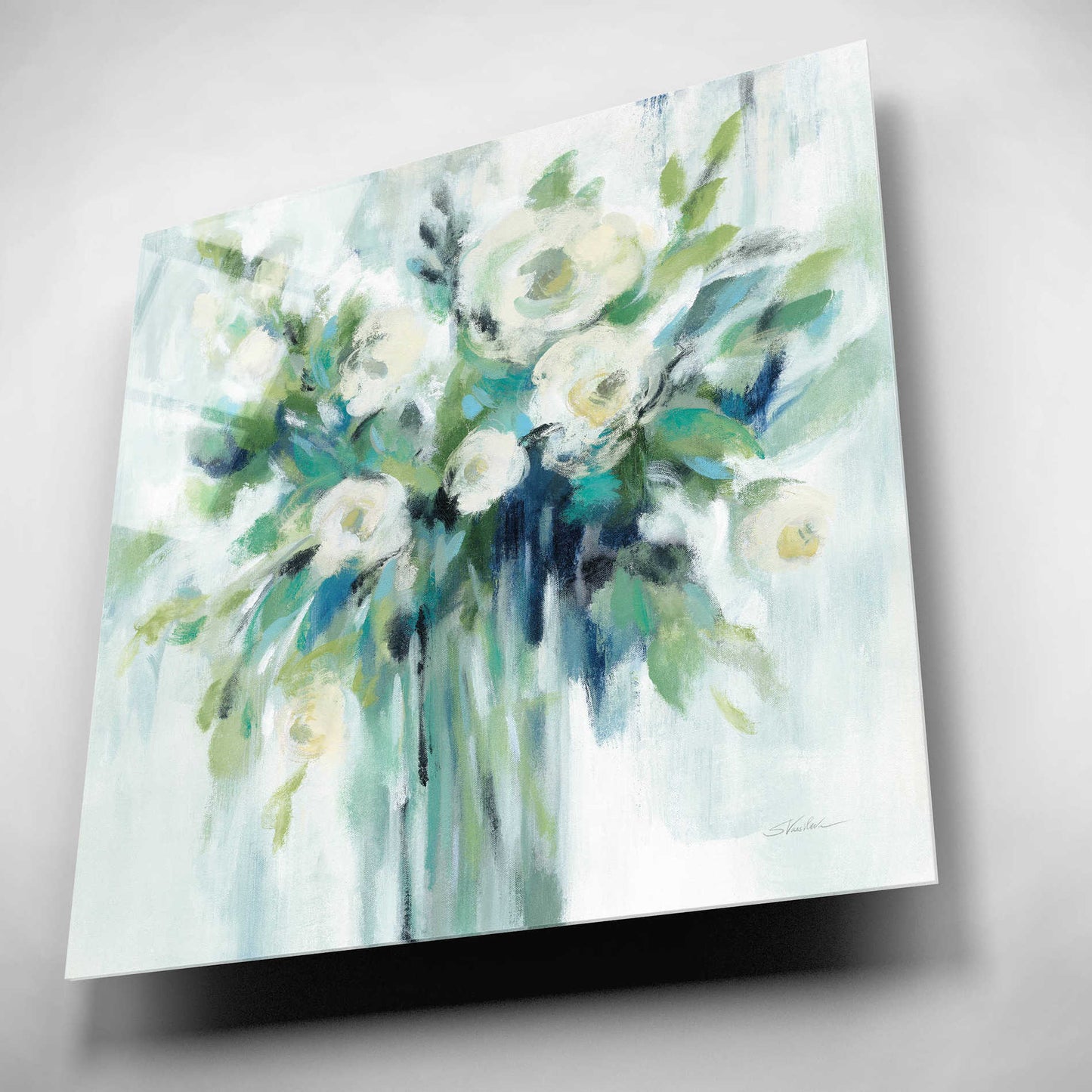 Epic Art 'Vase of Flowers Light' by Silvia Vassileva, Acrylic Glass Wall Art,12x12