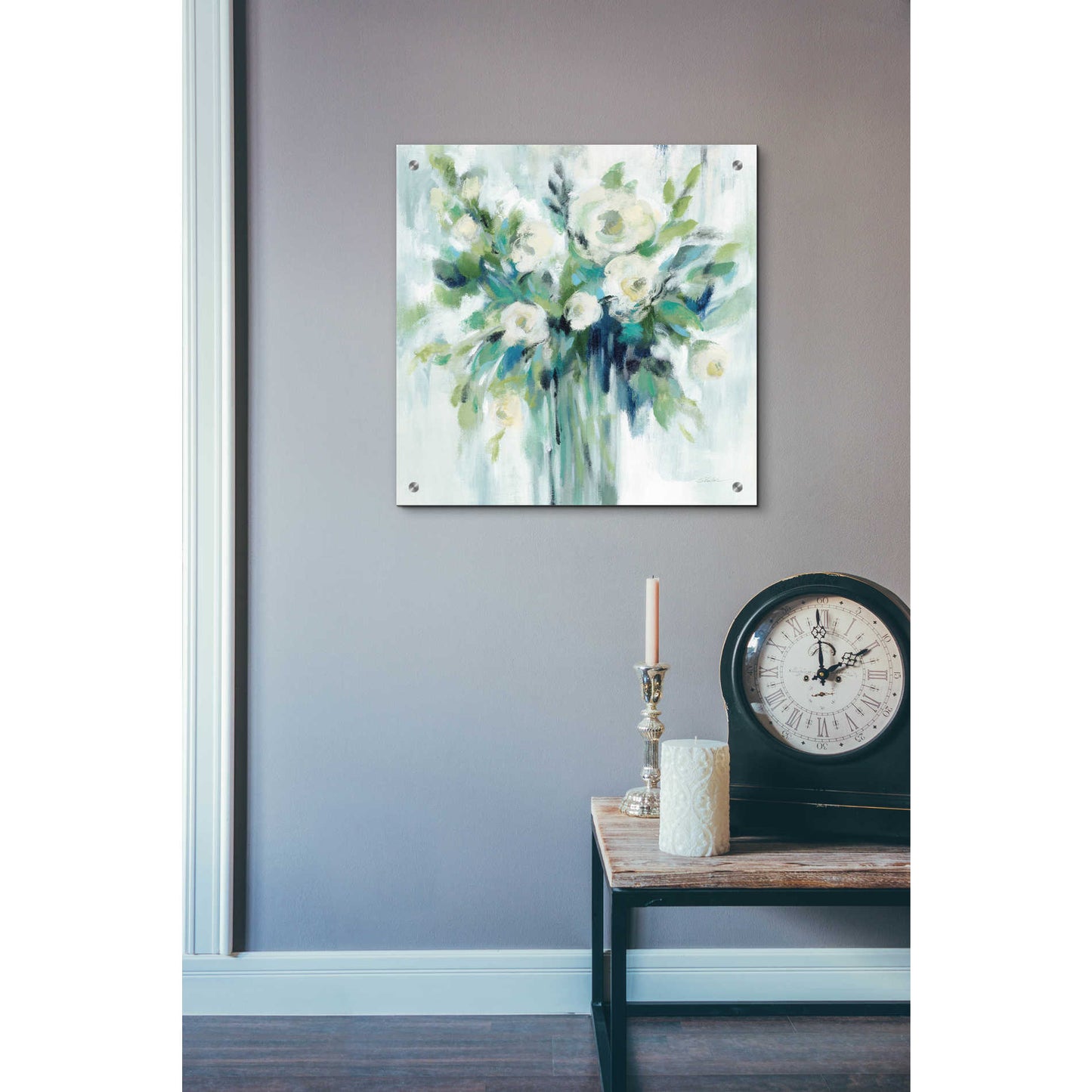 Epic Art 'Vase of Flowers Light' by Silvia Vassileva, Acrylic Glass Wall Art,24x24