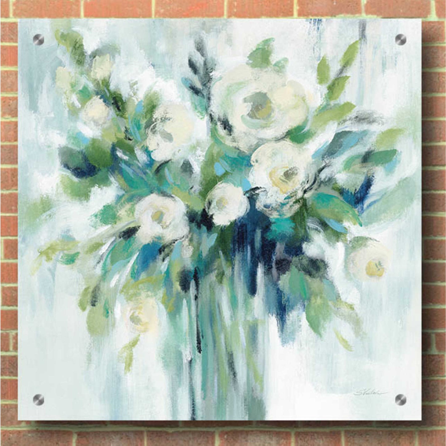 Epic Art 'Vase of Flowers Light' by Silvia Vassileva, Acrylic Glass Wall Art,36x36