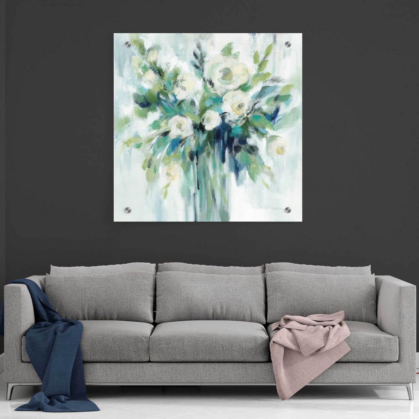 Epic Art 'Vase of Flowers Light' by Silvia Vassileva, Acrylic Glass Wall Art,36x36