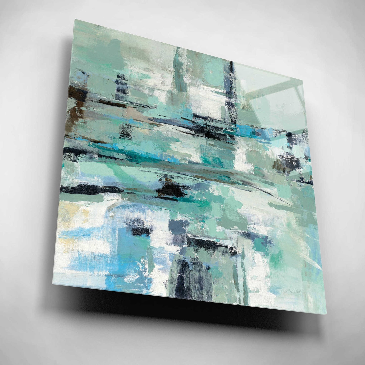 Epic Art 'Sage Sea Foam' by Silvia Vassileva, Acrylic Glass Wall Art,12x12