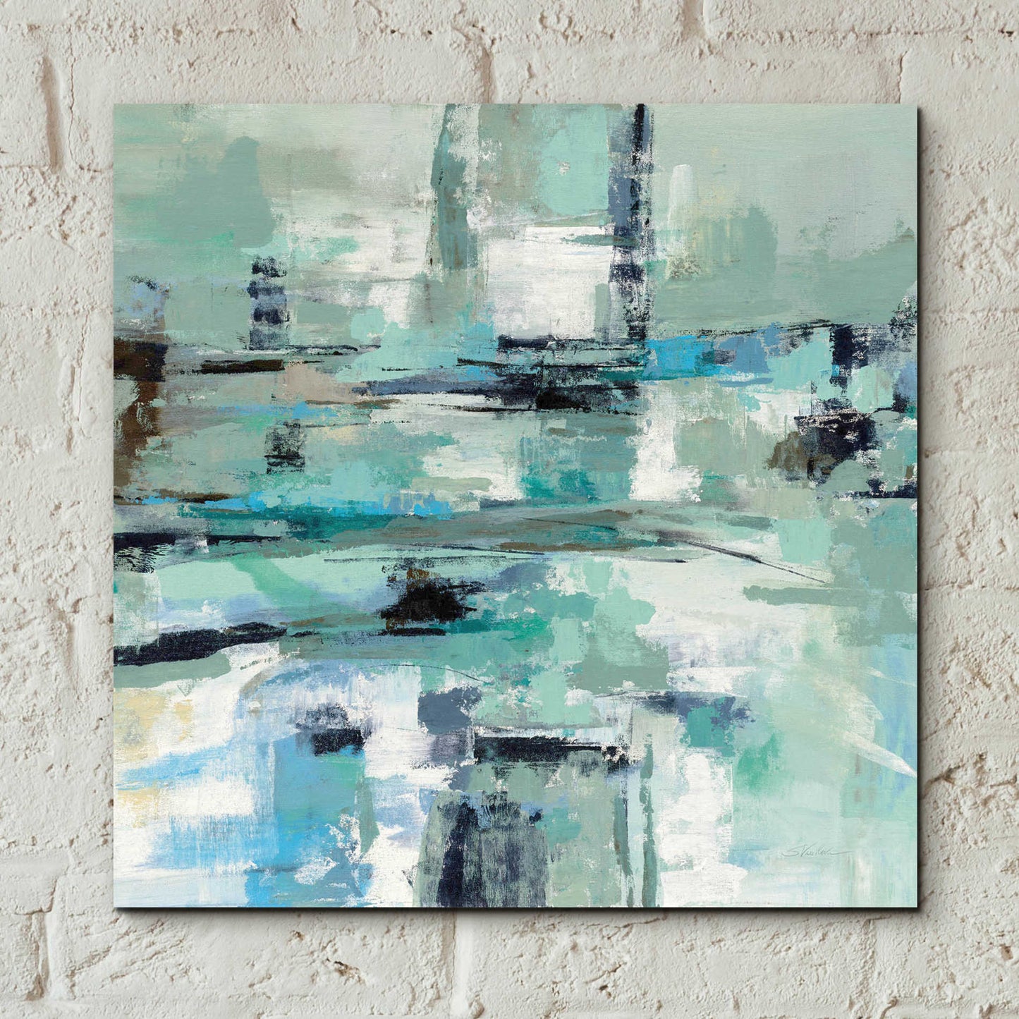 Epic Art 'Sage Sea Foam' by Silvia Vassileva, Acrylic Glass Wall Art,12x12