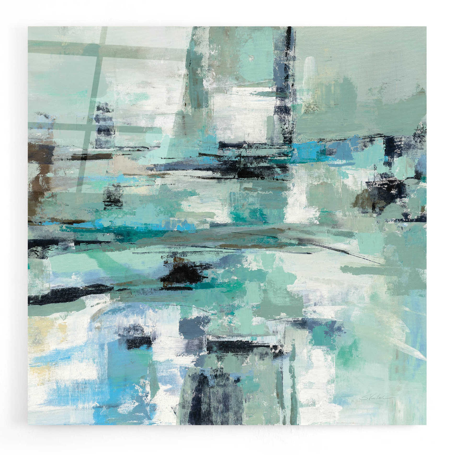 Epic Art 'Sage Sea Foam' by Silvia Vassileva, Acrylic Glass Wall Art,12x12