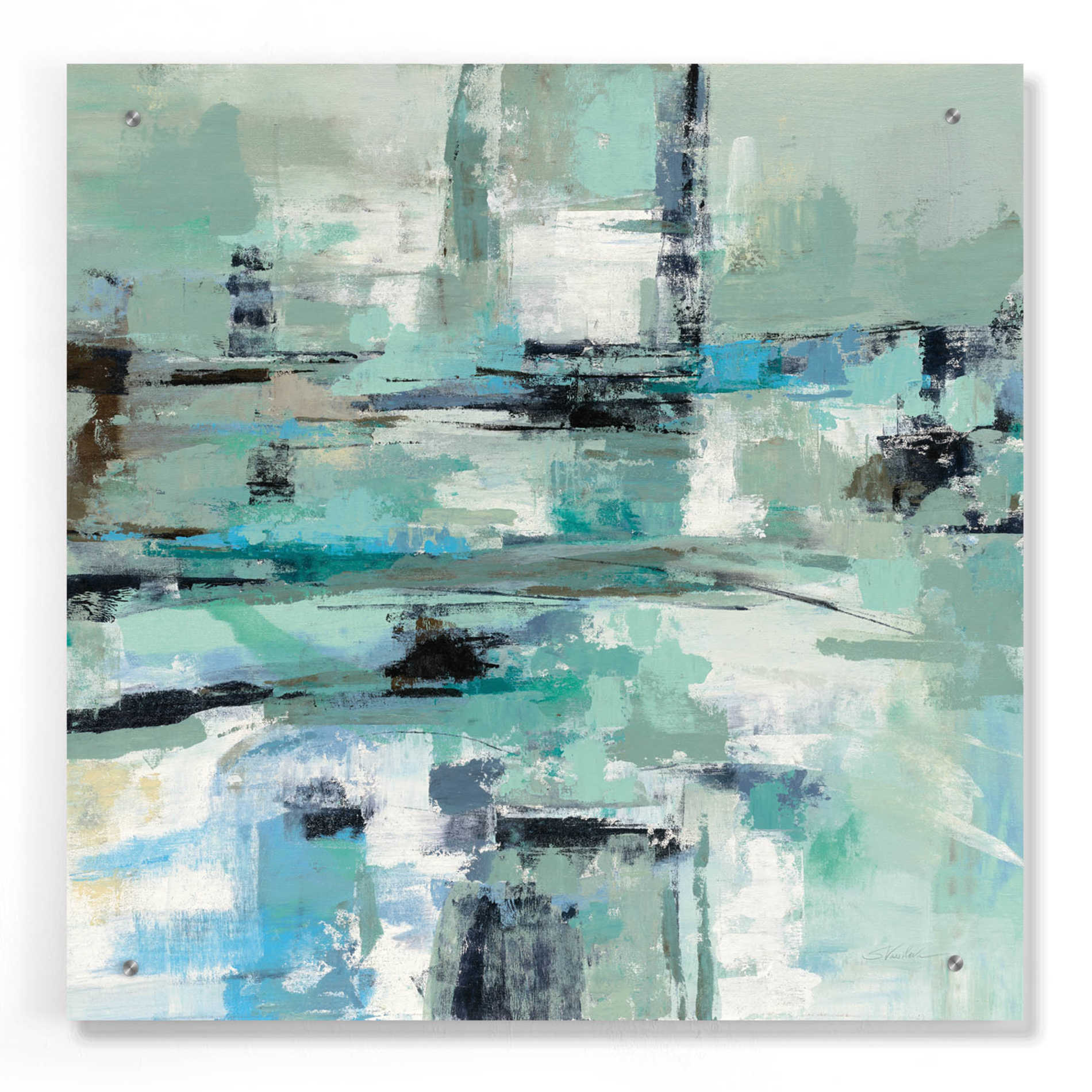 Epic Art 'Sage Sea Foam' by Silvia Vassileva, Acrylic Glass Wall Art,24x24