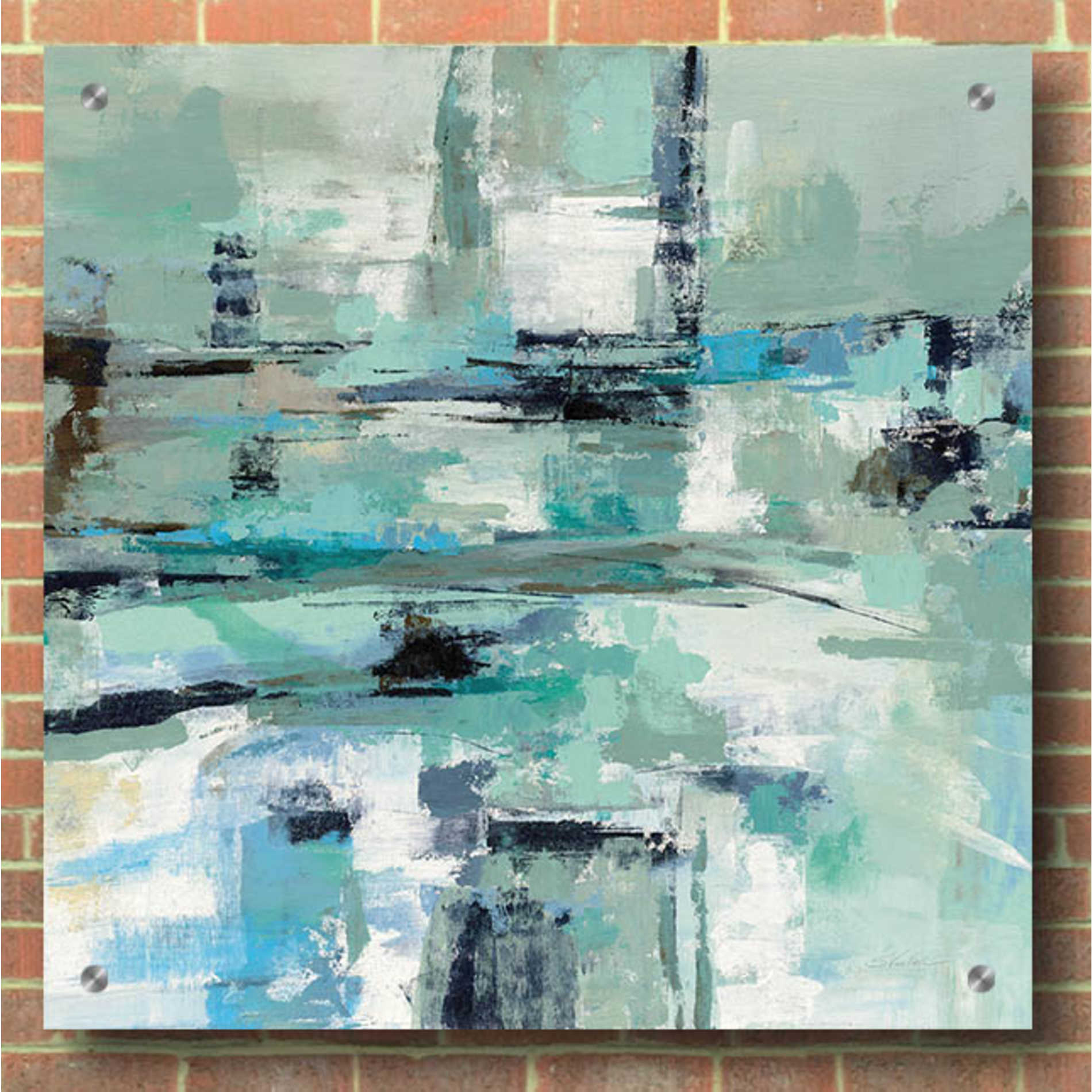 Epic Art 'Sage Sea Foam' by Silvia Vassileva, Acrylic Glass Wall Art,36x36