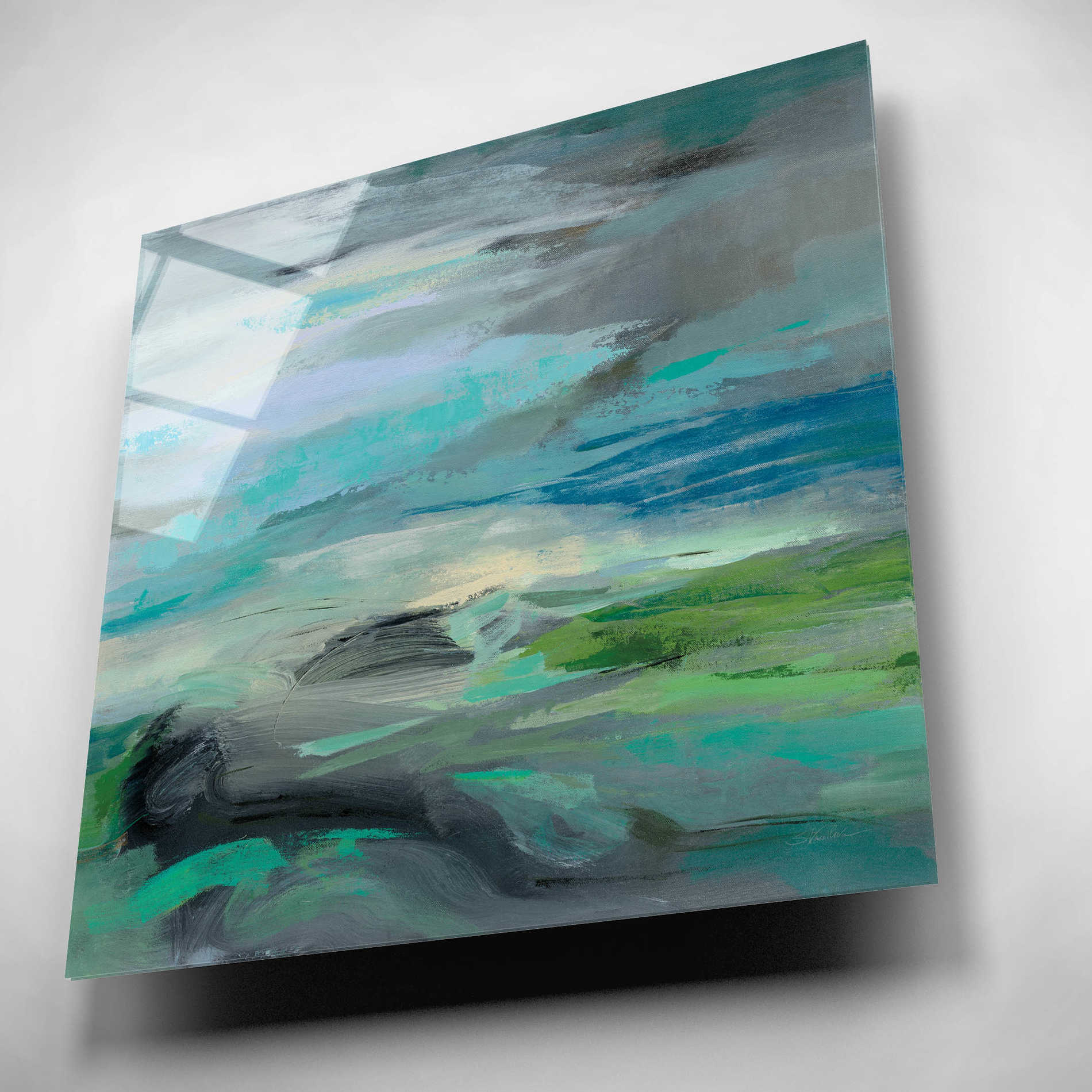 Epic Art 'Volcano Edge' by Silvia Vassileva, Acrylic Glass Wall Art,12x12