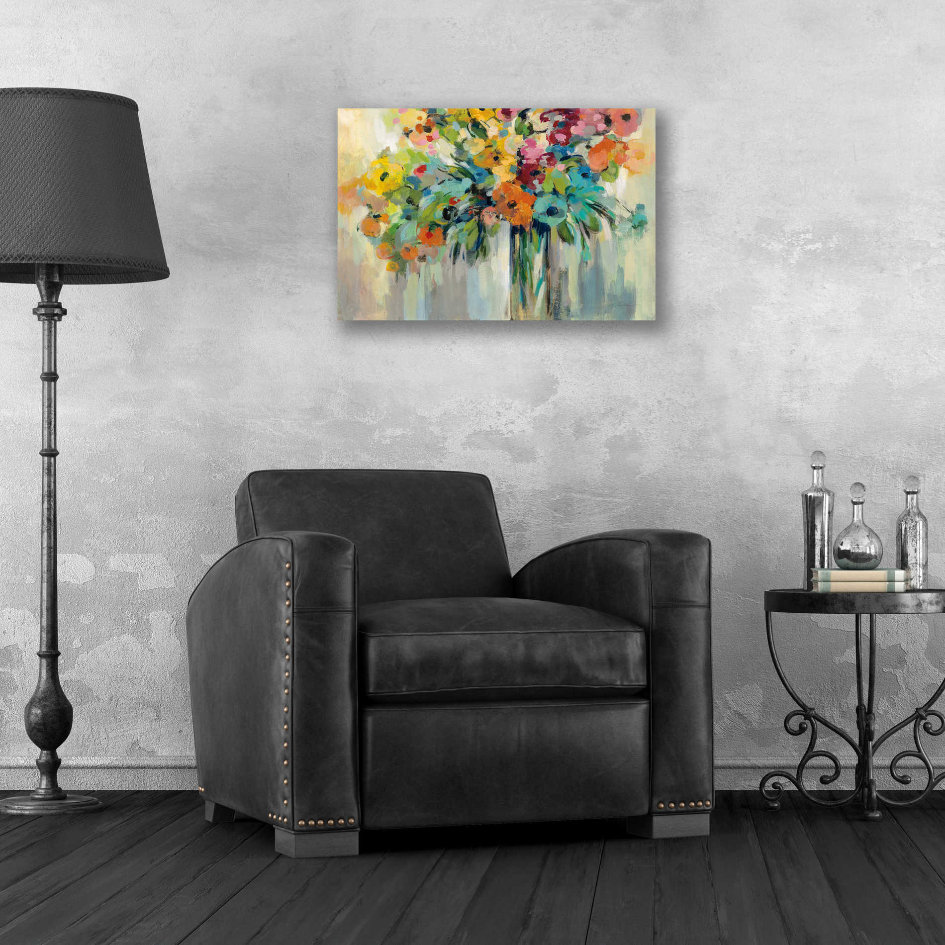 Epic Art 'Cloud of Flowers' by Silvia Vassileva, Acrylic Glass Wall Art,24x16