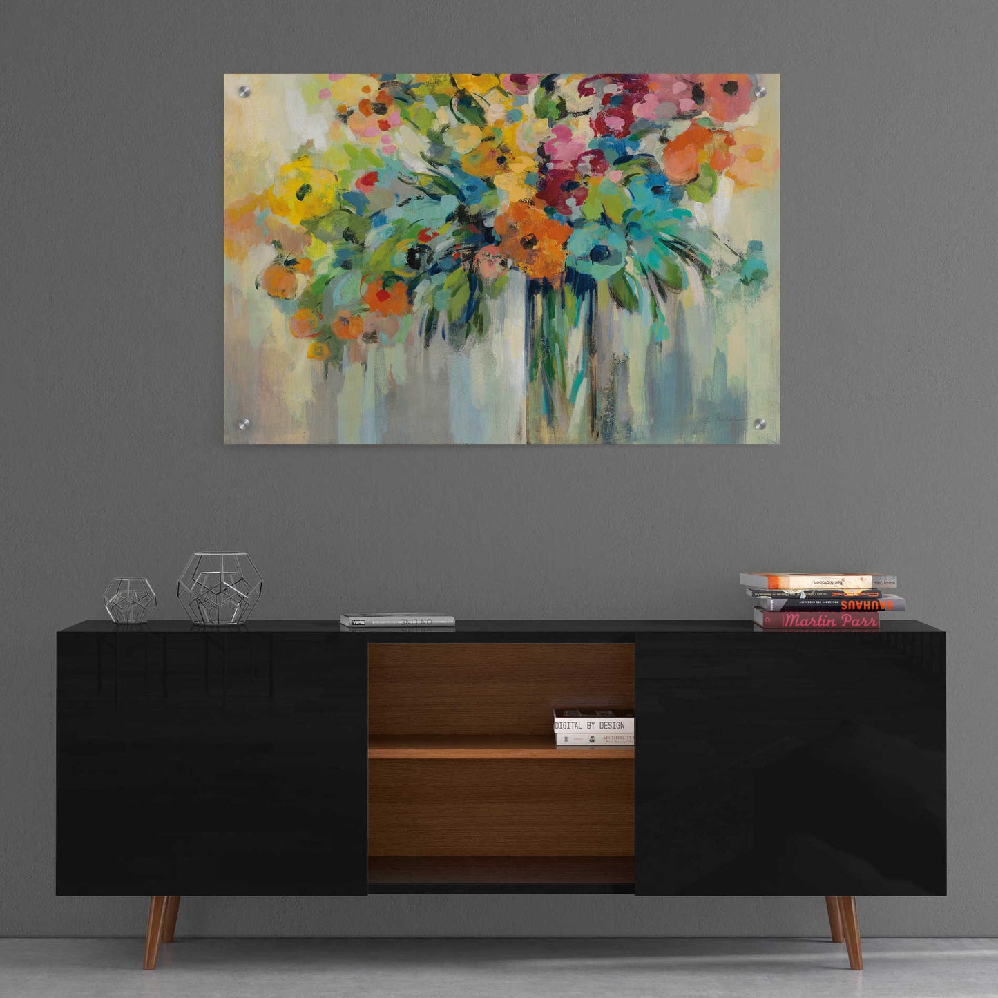 Epic Art 'Cloud of Flowers' by Silvia Vassileva, Acrylic Glass Wall Art,36x24