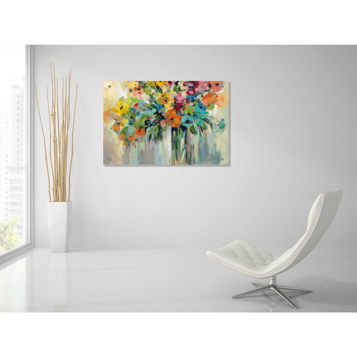 Epic Art 'Cloud of Flowers' by Silvia Vassileva, Acrylic Glass Wall Art,36x24