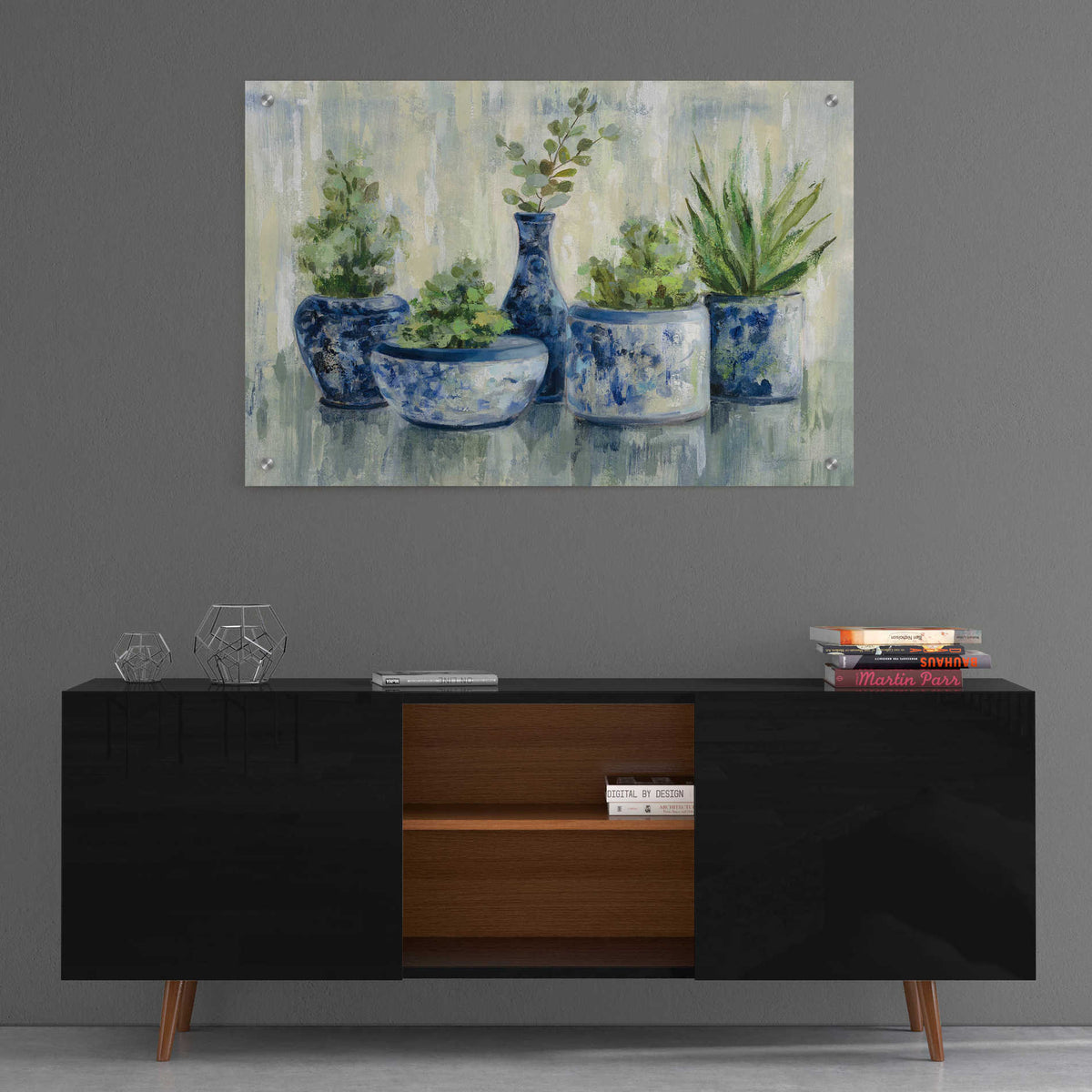 Epic Art 'Chinoiserie Plants' by Silvia Vassileva, Acrylic Glass Wall Art,36x24