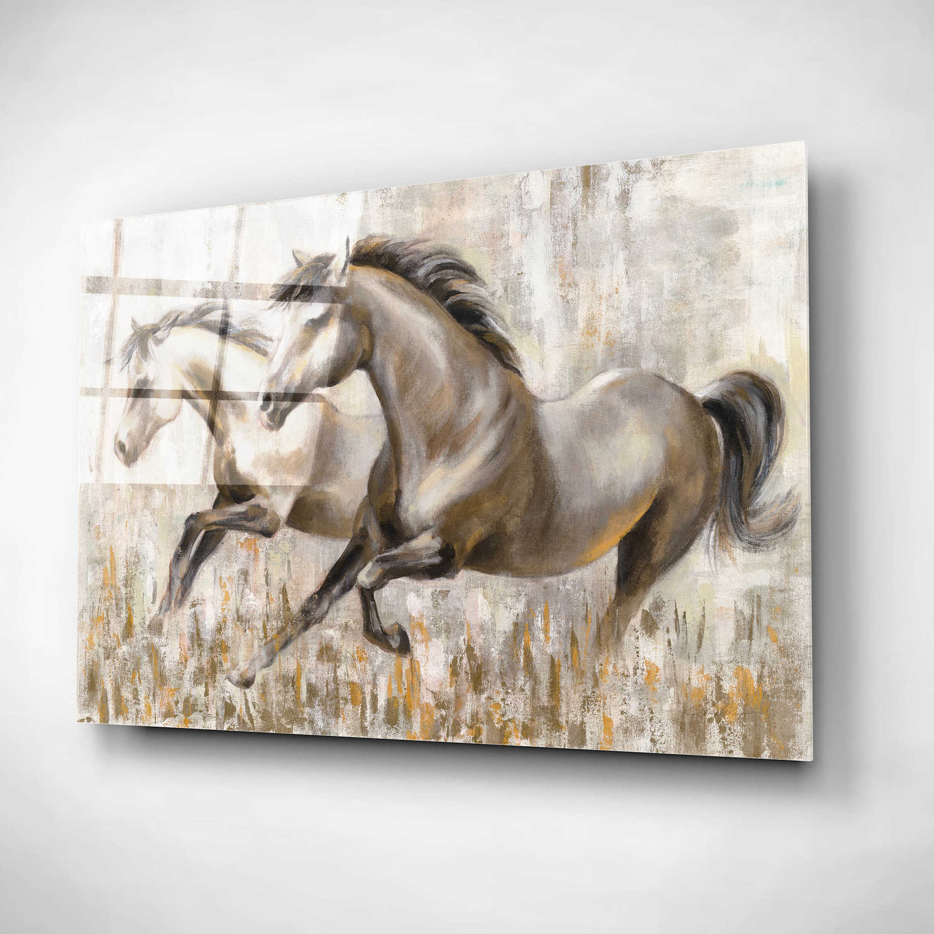 Epic Art 'Running Horses' by Silvia Vassileva, Acrylic Glass Wall Art,16x12