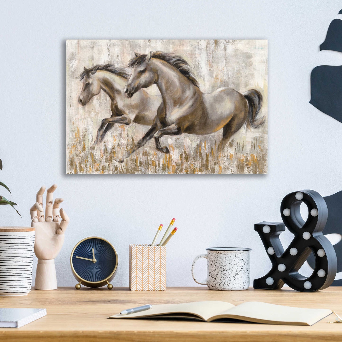 Epic Art 'Running Horses' by Silvia Vassileva, Acrylic Glass Wall Art,16x12