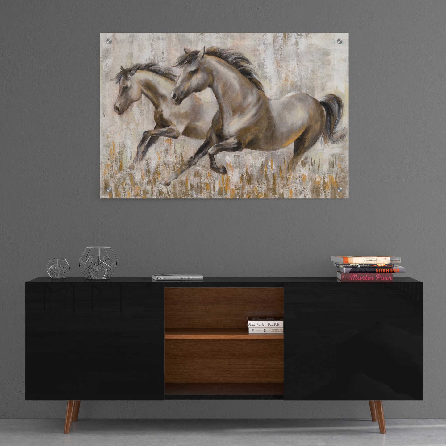 Epic Art 'Running Horses' by Silvia Vassileva, Acrylic Glass Wall Art,36x24